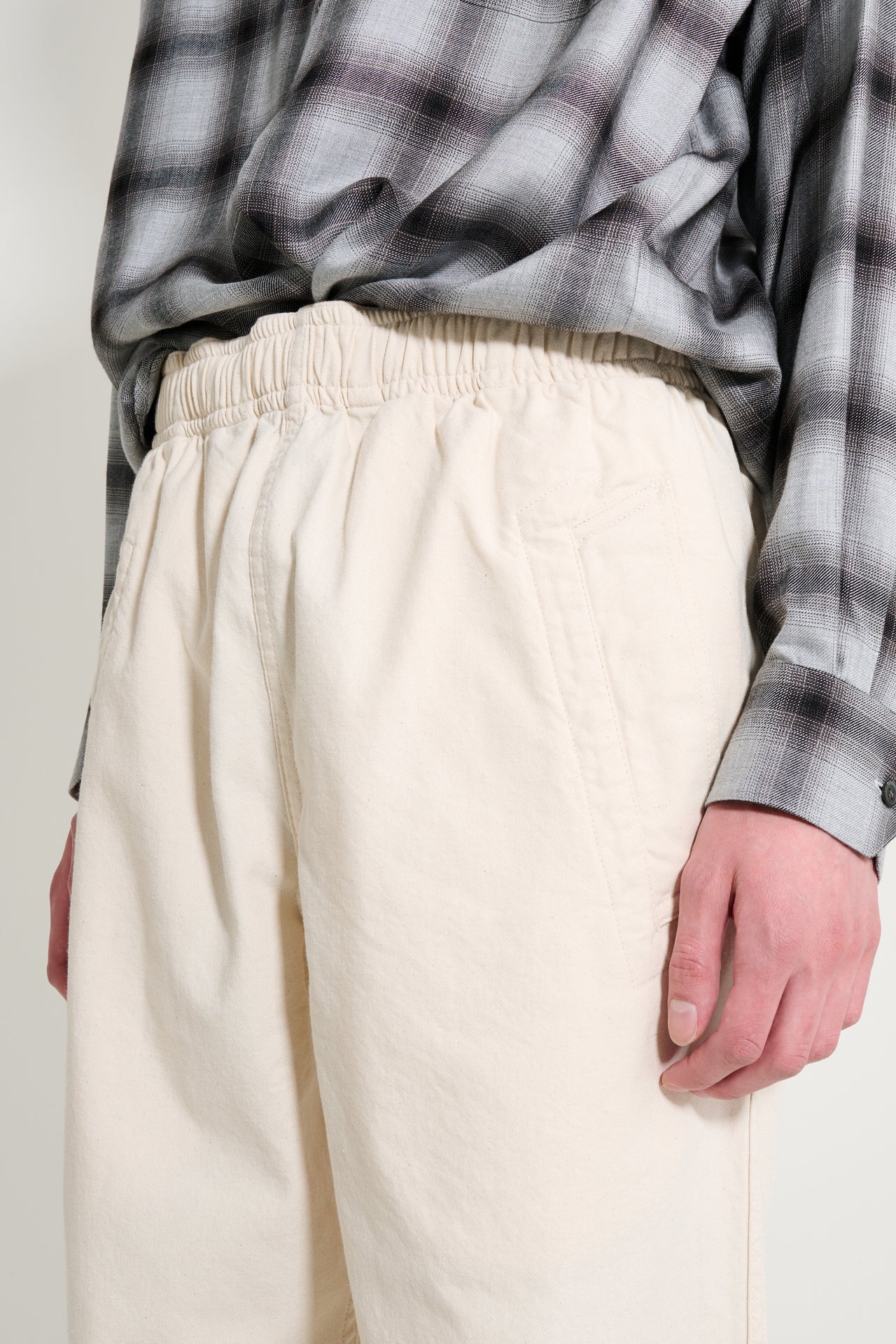 Margaret Howell MHL Wide Leg Jogger Workwear Cotton Twill Off White