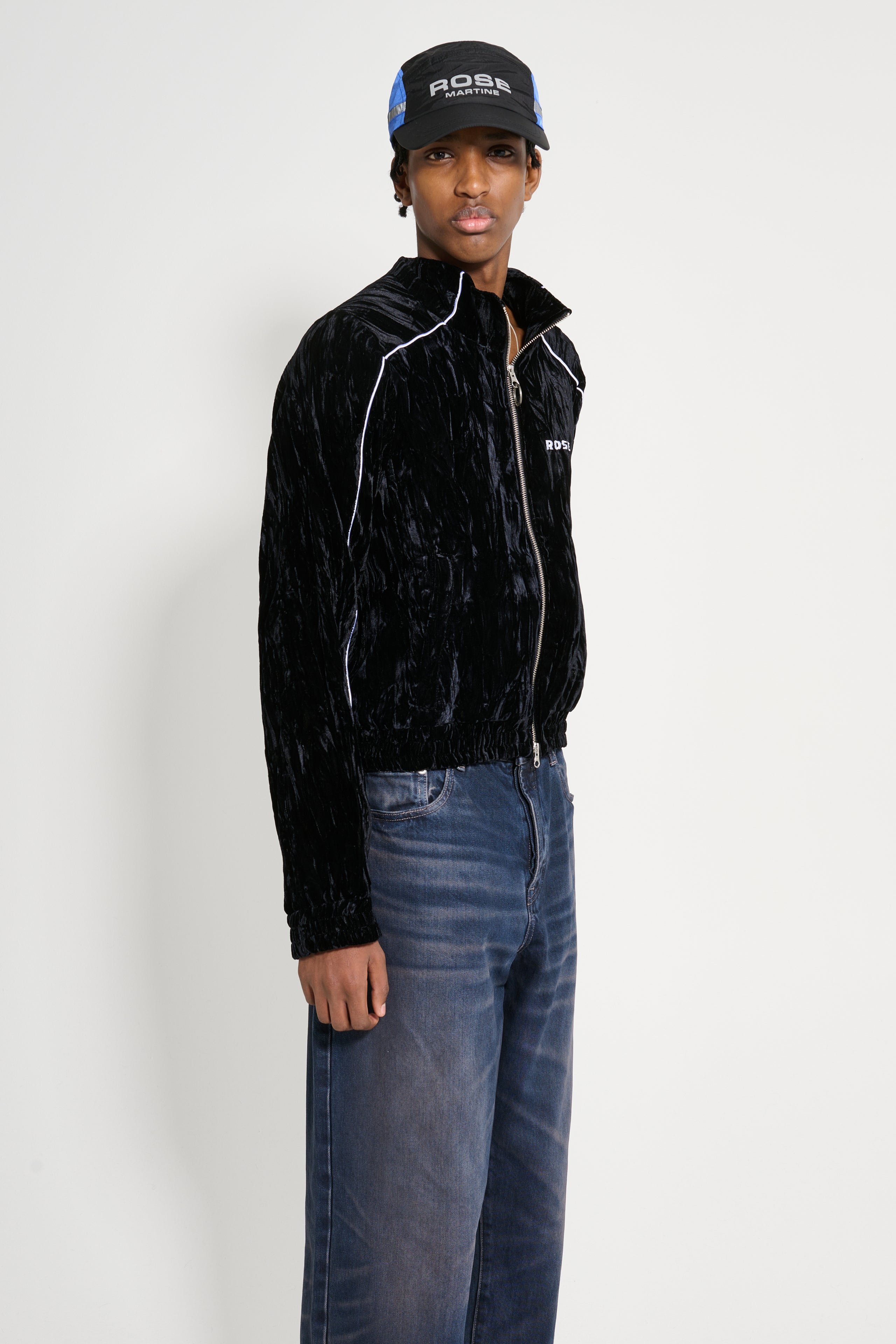 Martine Rose Shrunken Track Jacket Black