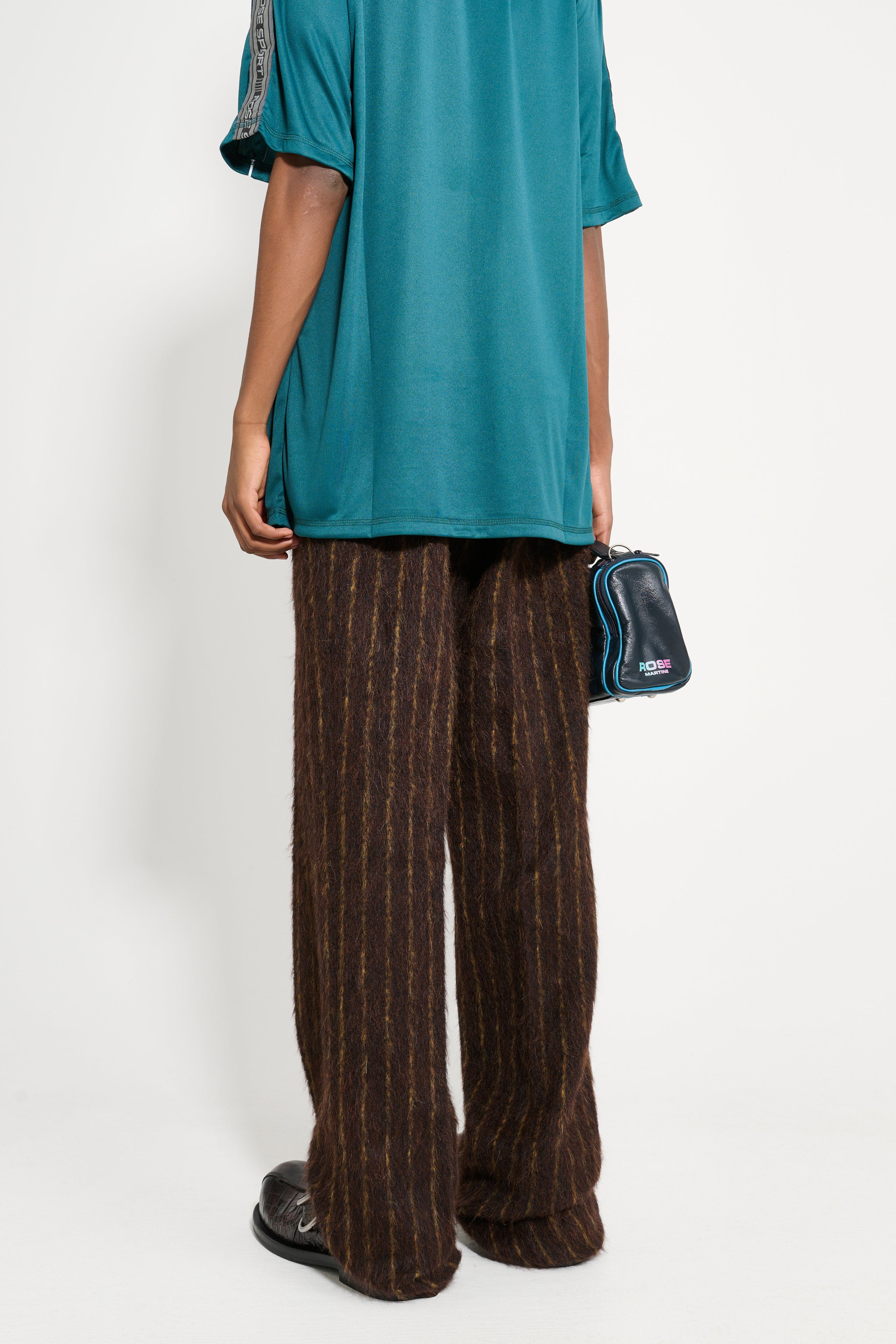 Martine Rose Tailored Relaxed Fit Trouser Brown Gold Stripe