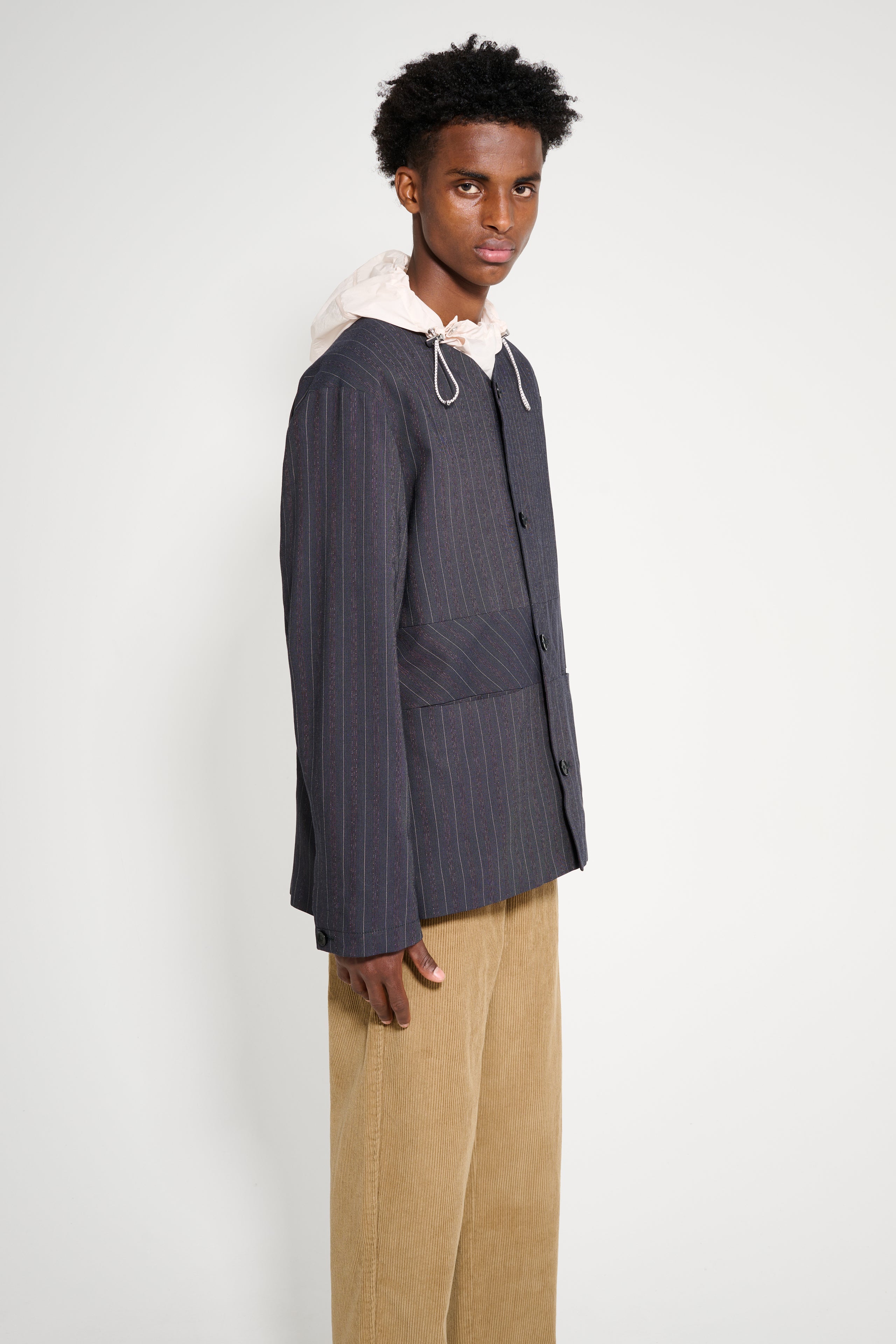TRES BIEN ATELJÉ Sports Blazer Grey Stripe