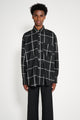 TRÈS BIEN everywear Oversized Classic Shirt Wool Check Black