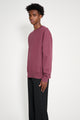 TRÈS BIEN everywear Semi Raglan GD Crewneck Wine