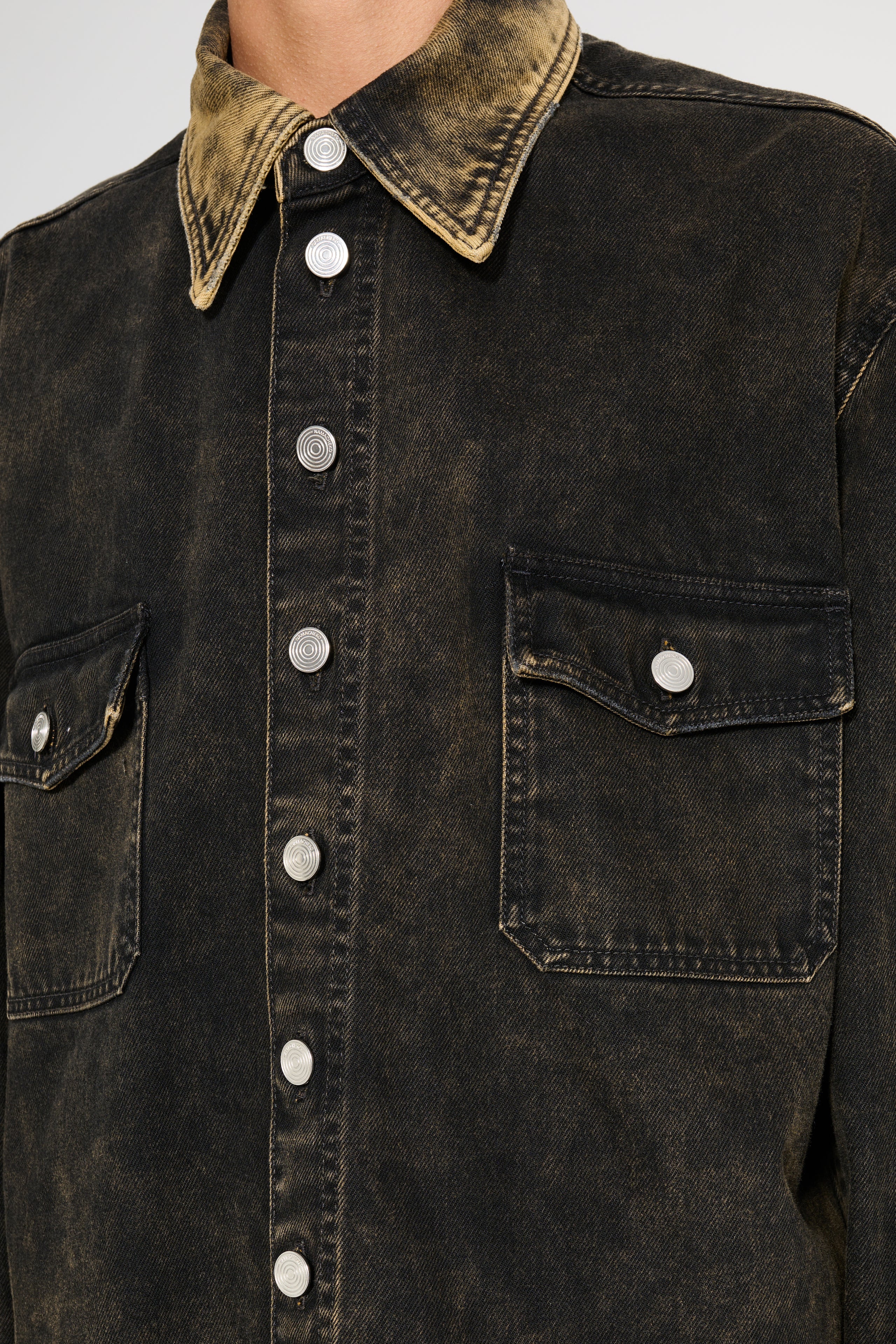 Namacheko Hank Denim Shirt Black Mustard