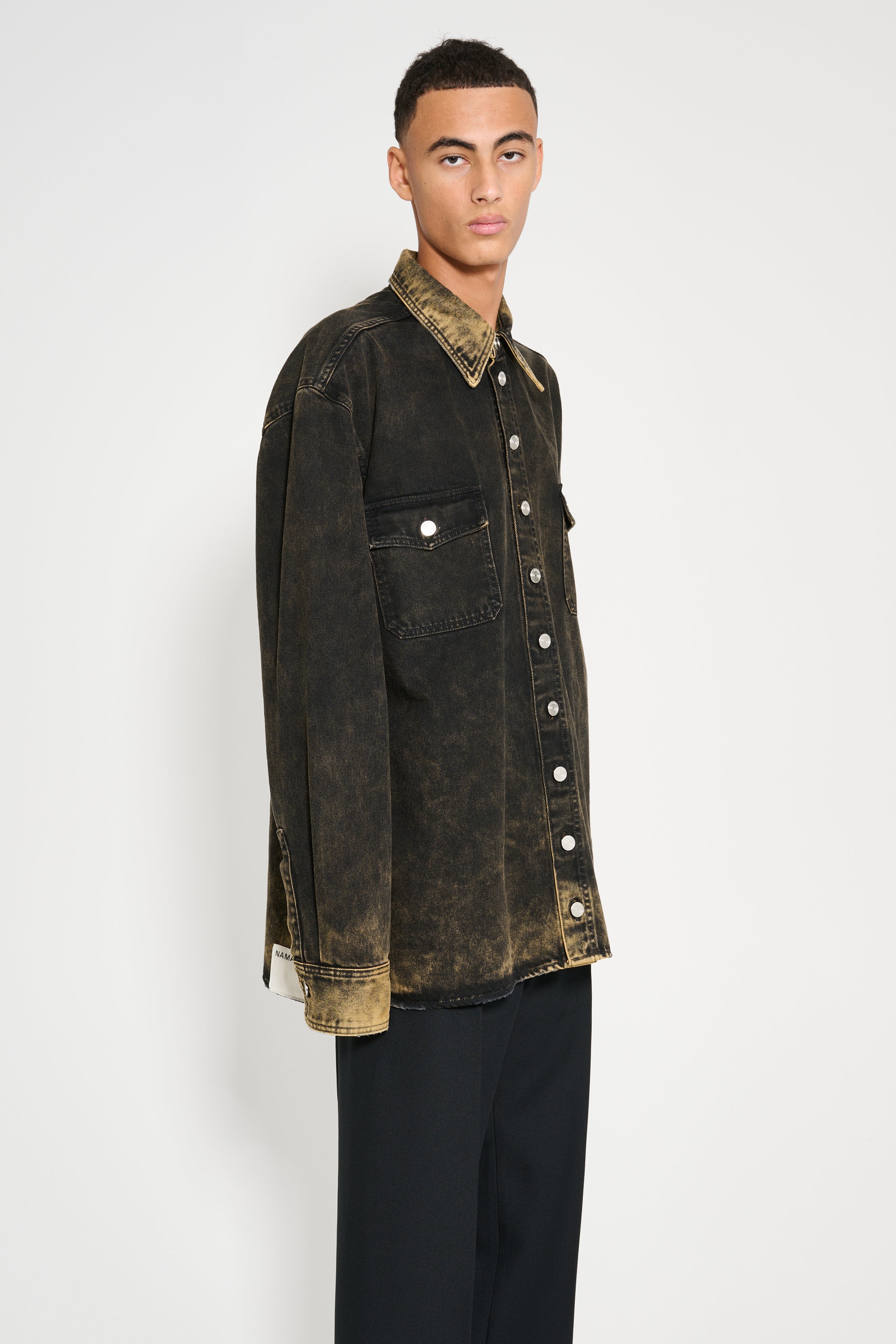 Namacheko Hank Denim Shirt Black Mustard