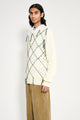 Namacheko Intarsia Quilt Crewneck Natural