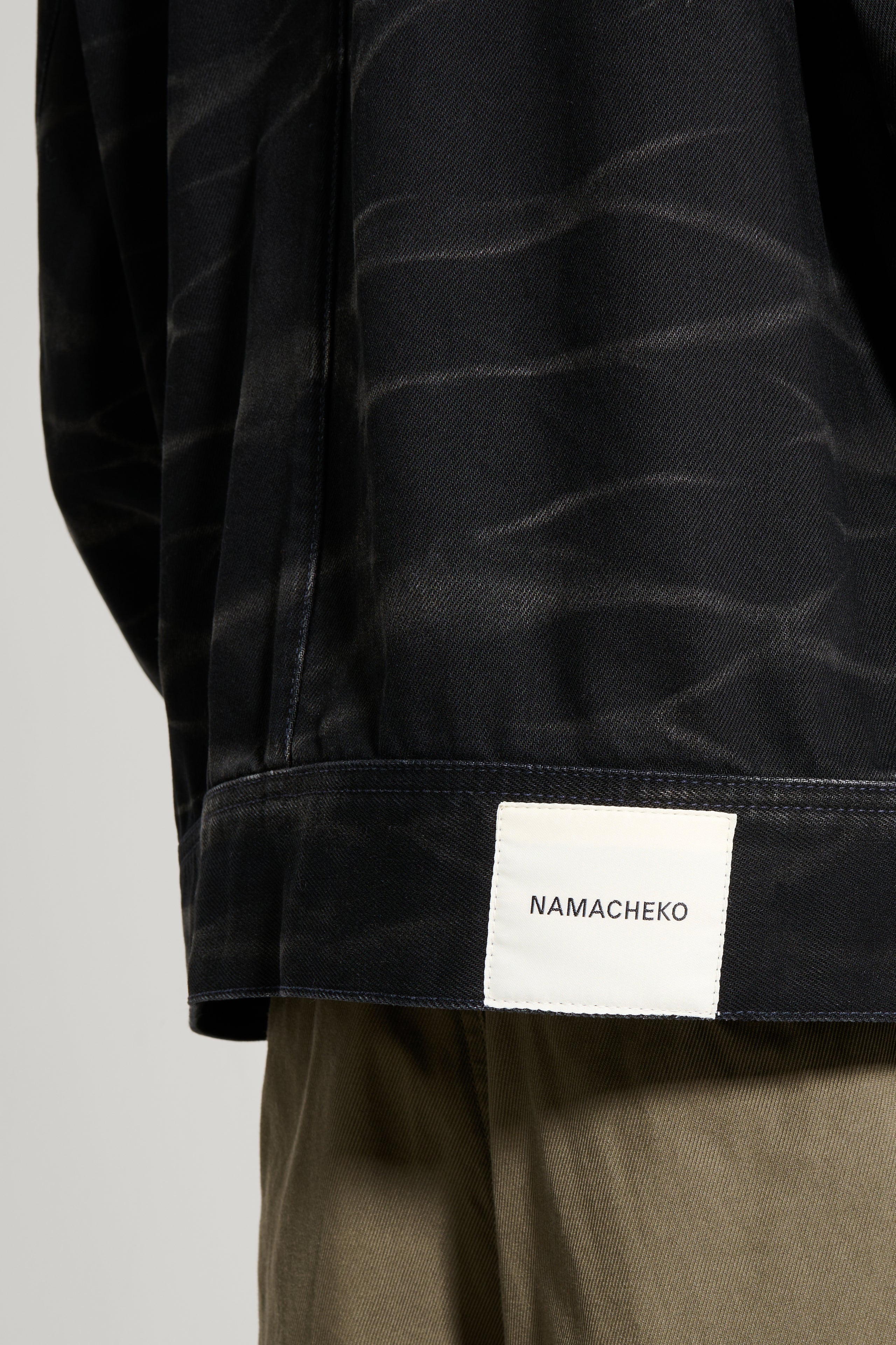 Namacheko Zebra Denim Jacket Washed Black