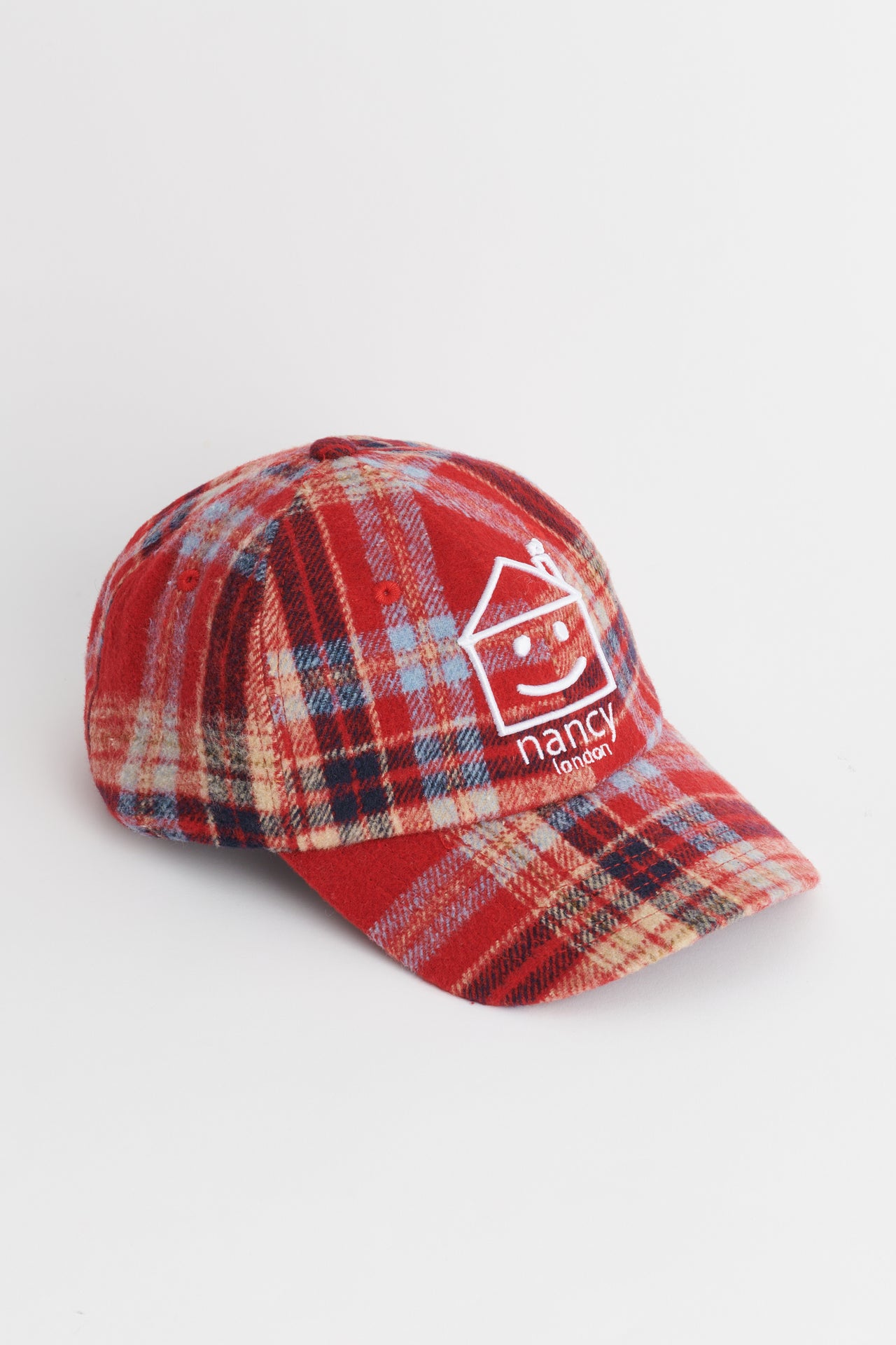 Nancy Plaid House 6-panel Hat Red