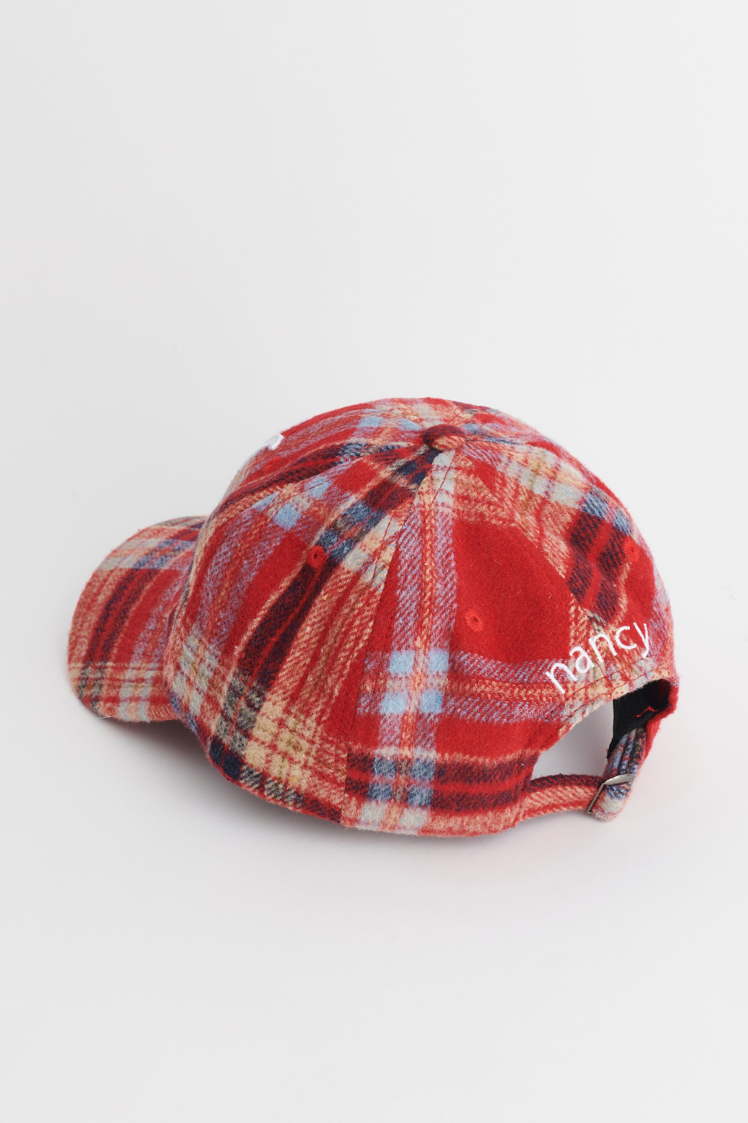 Nancy Plaid House 6-panel Hat Red