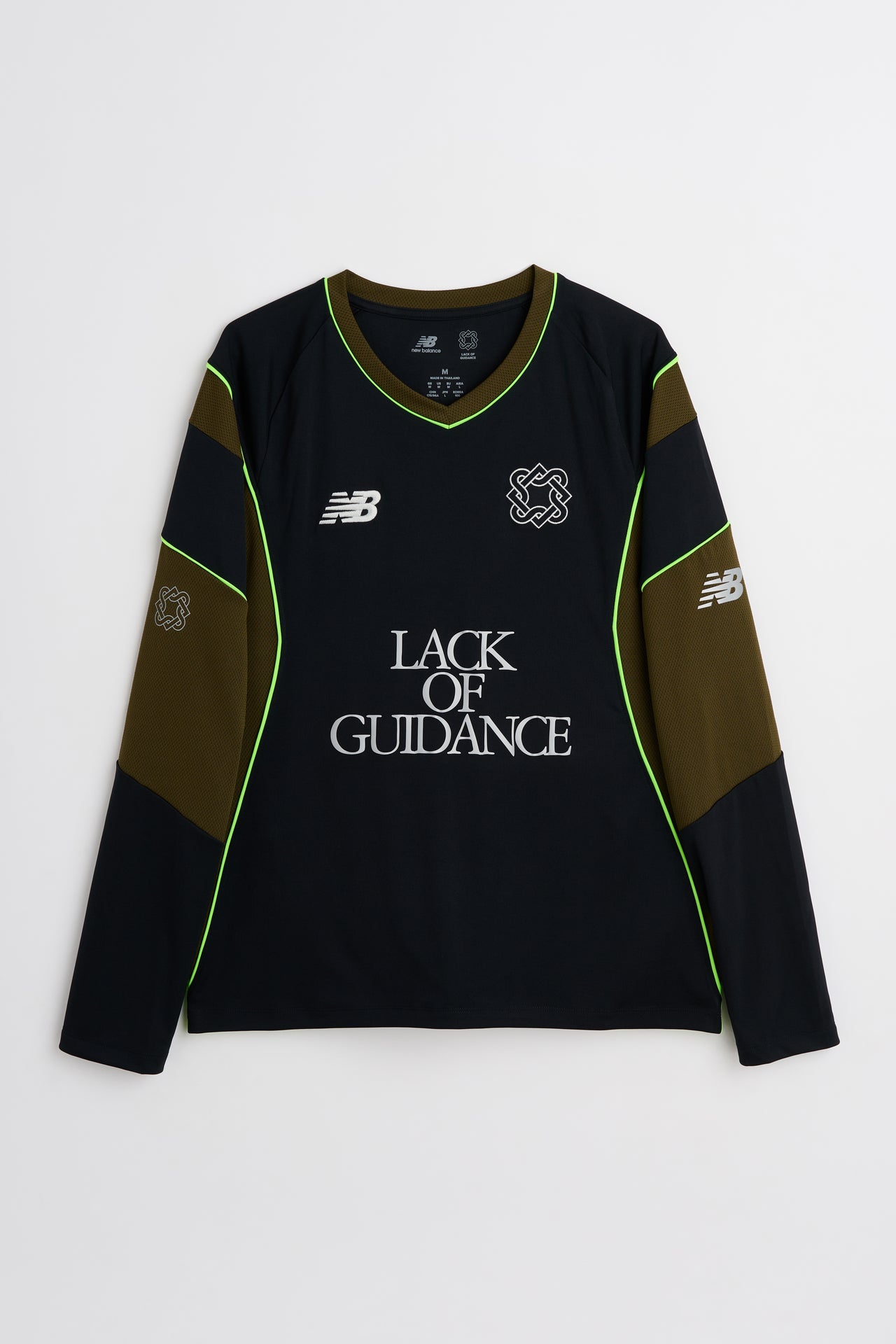 New Balance x Lack Of Guidance Long Sleeve Jersey Black / Military Green