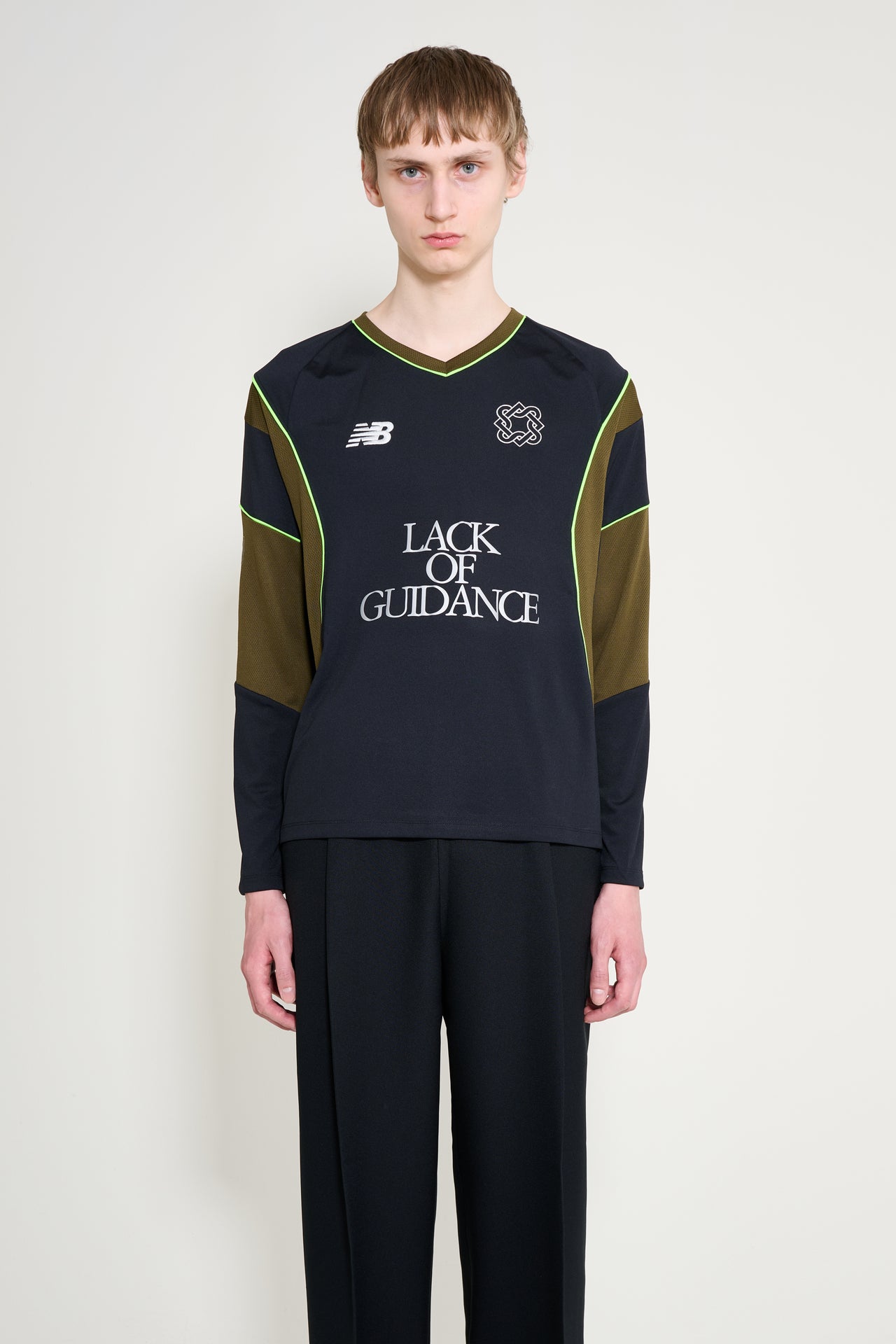 New Balance x Lack Of Guidance Long Sleeve Jersey Black / Military Green