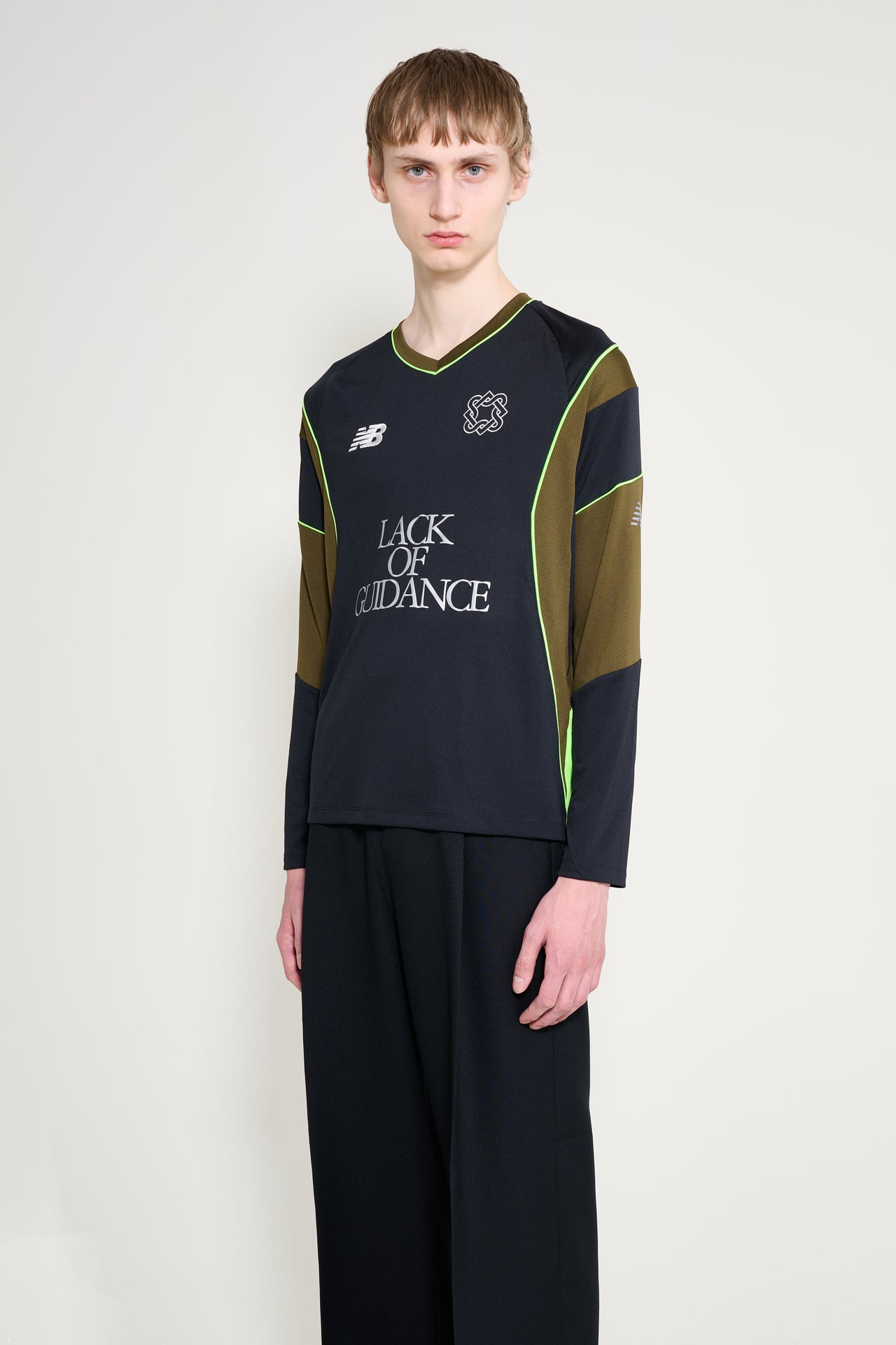 New Balance x Lack Of Guidance Long Sleeve Jersey Black / Military Green