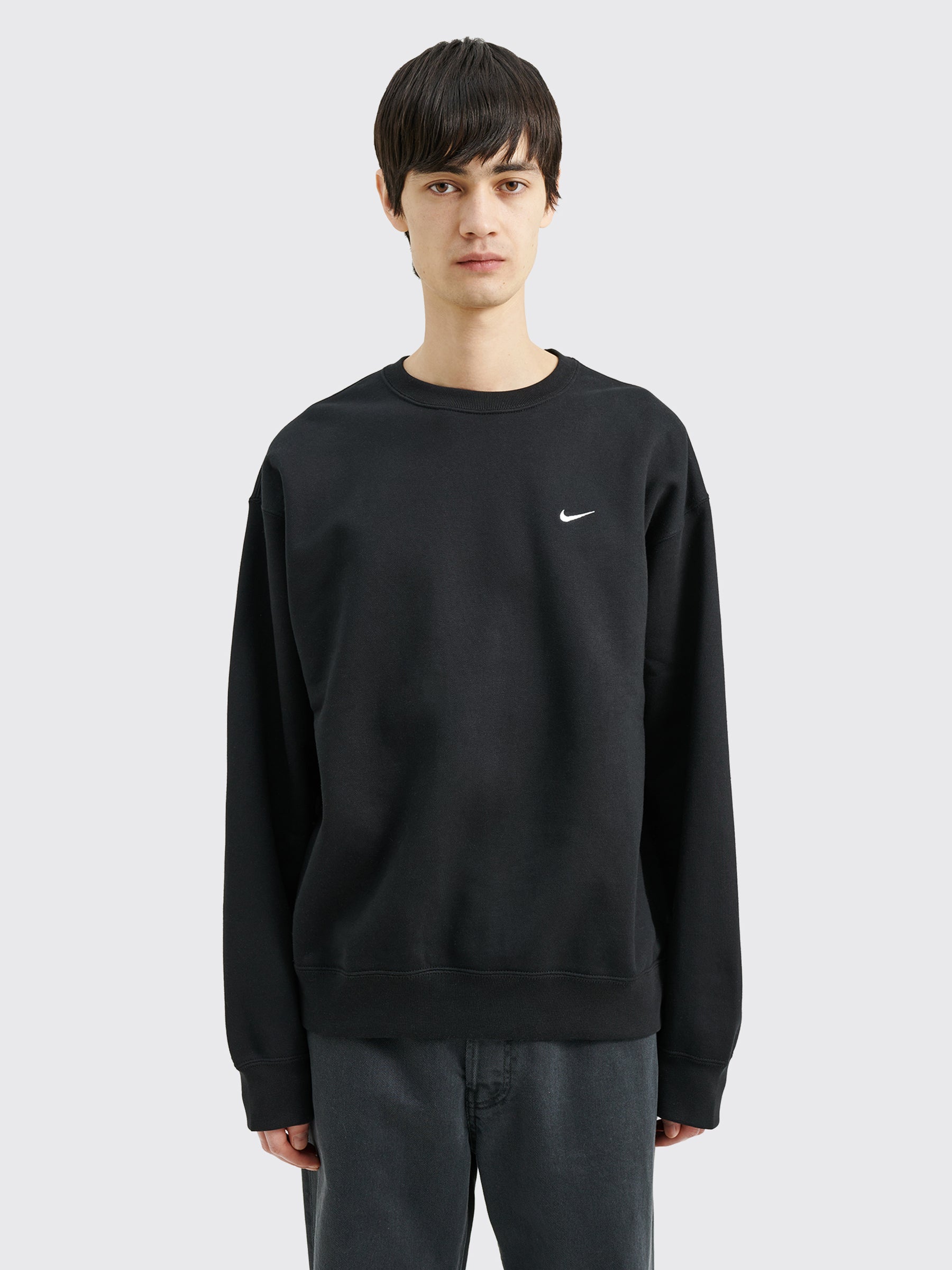 Nike Solo Swoosh Fleece Sweatshirt Black / White