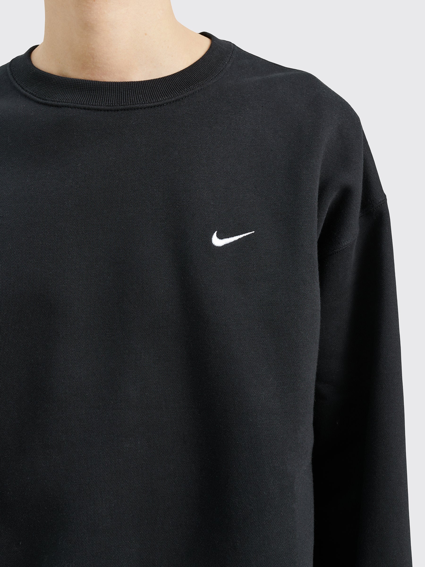 Nike Solo Swoosh Fleece Sweatshirt Black / White