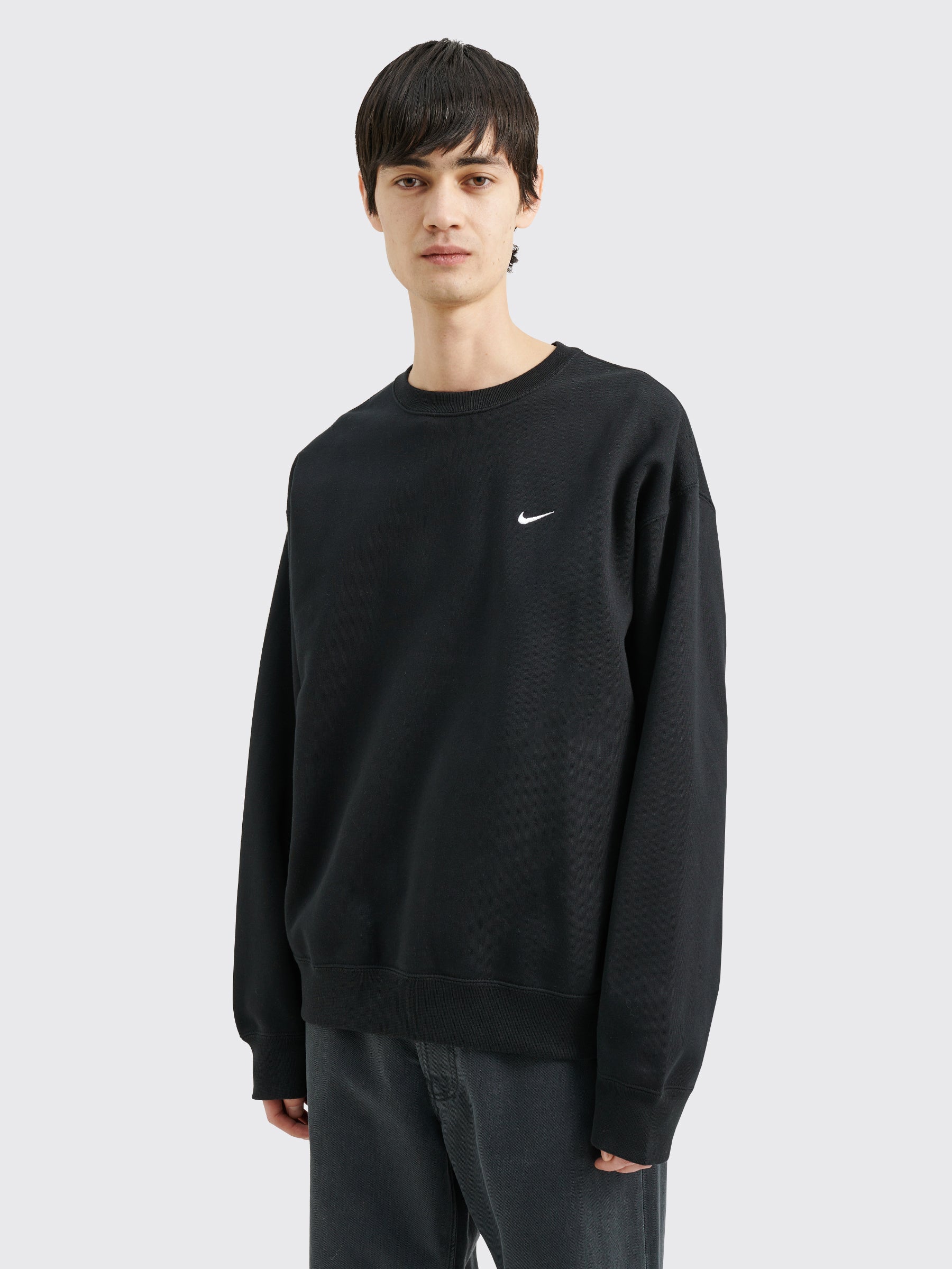 Nike Solo Swoosh Fleece Sweatshirt Black / White