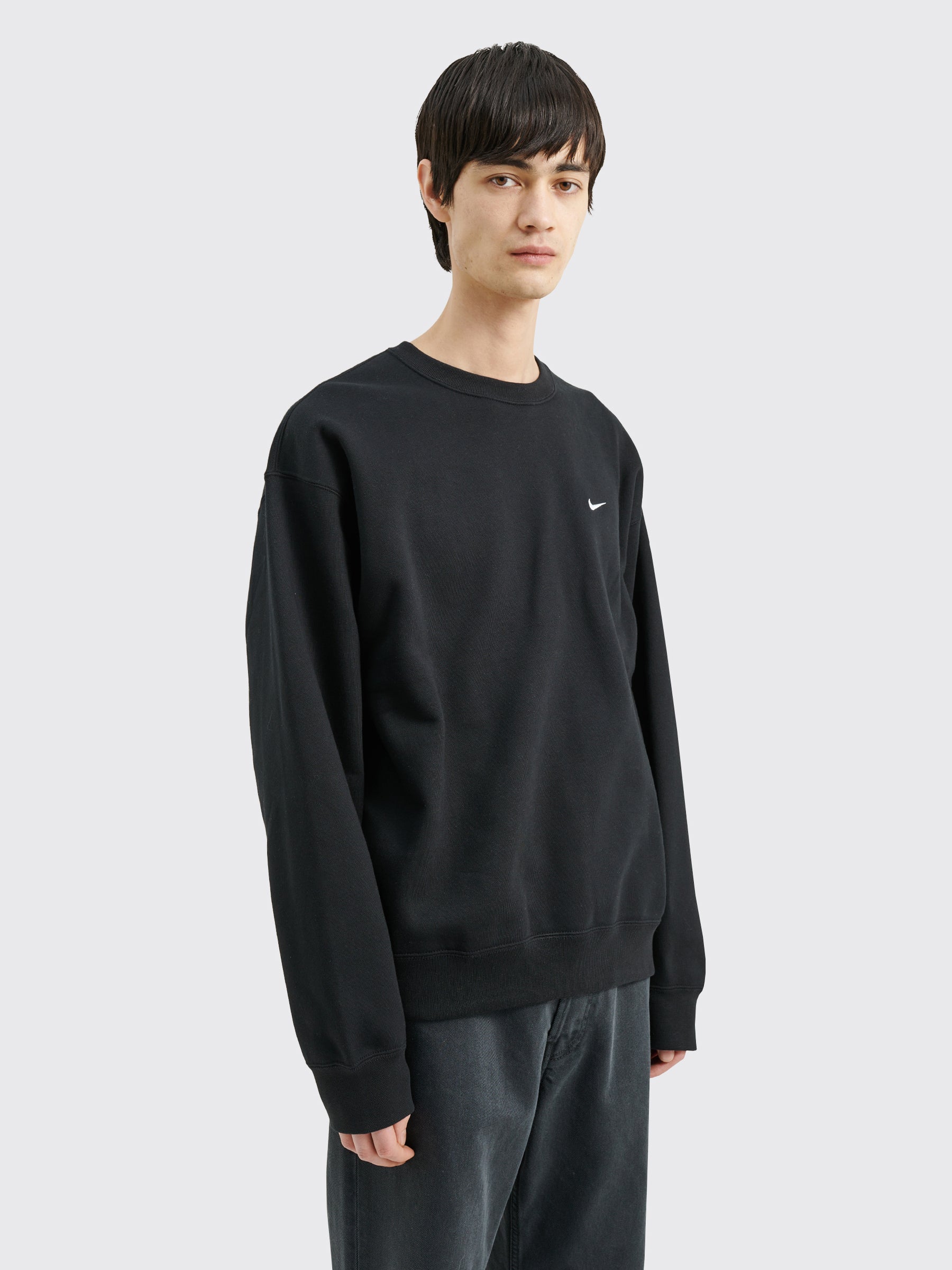 Nike Solo Swoosh Fleece Sweatshirt Black / White