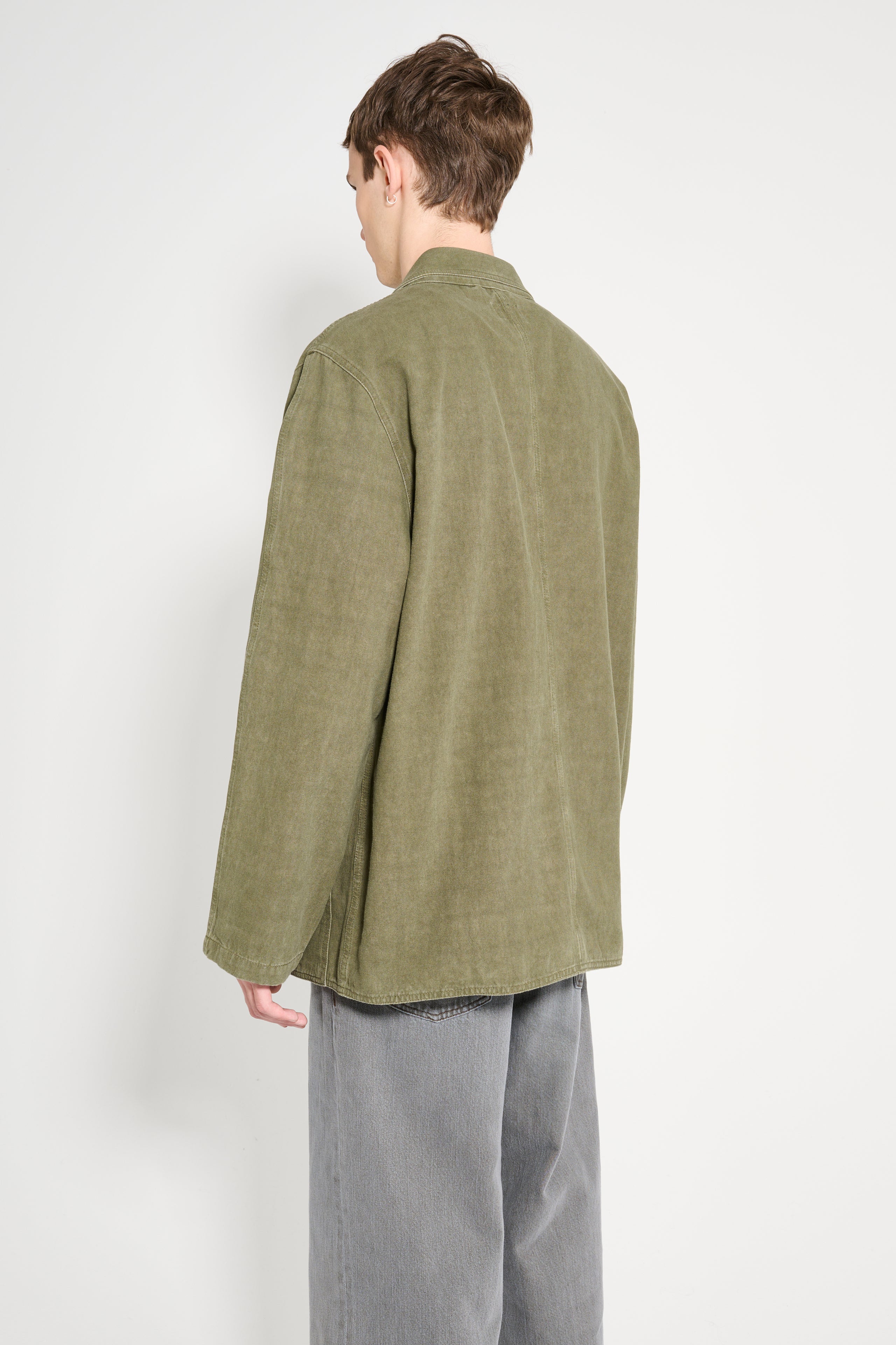 Noah Double Breasted Jacket Dark Olive