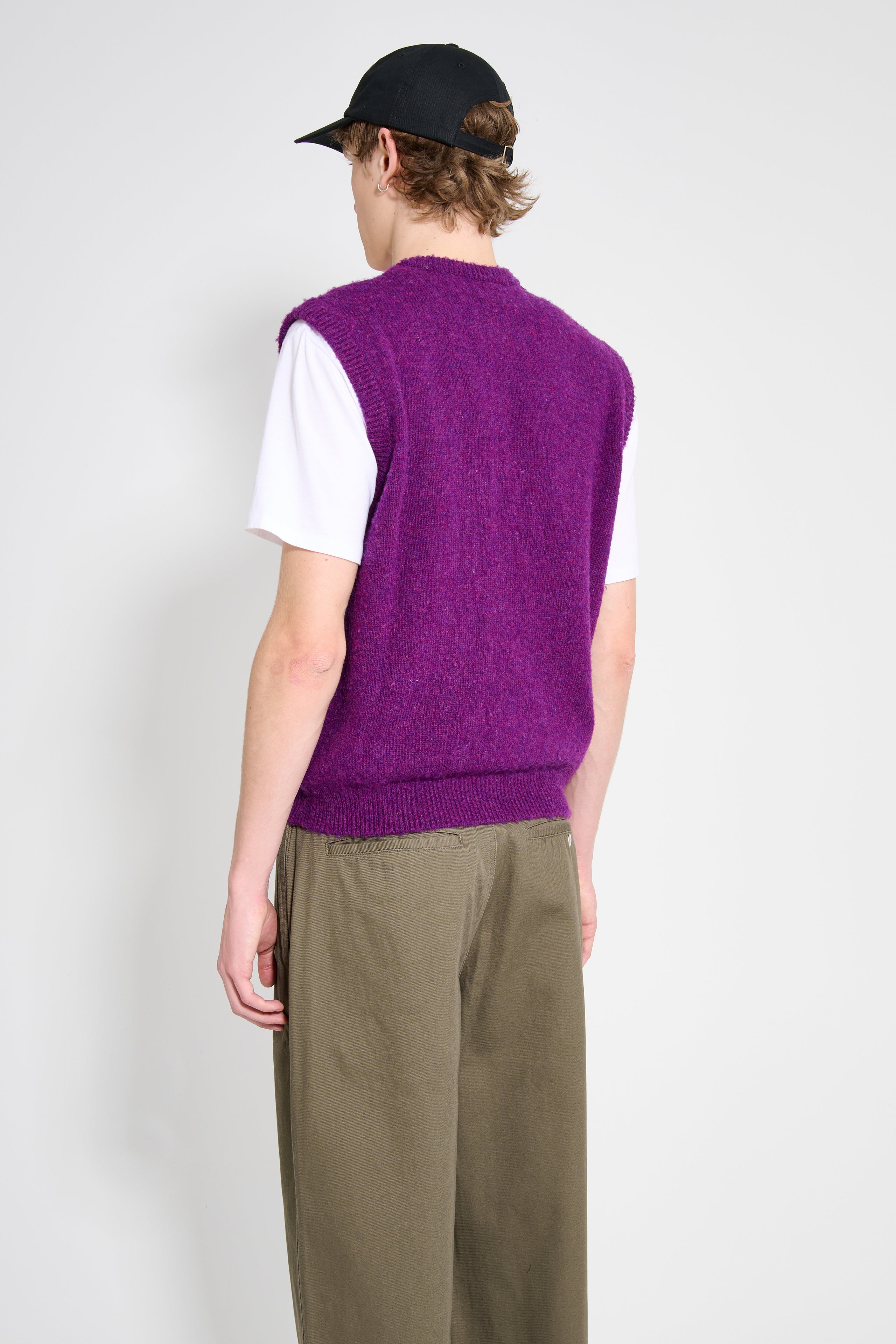 Noah Crew Neck Shetland Sweater Vest Royal Eminence