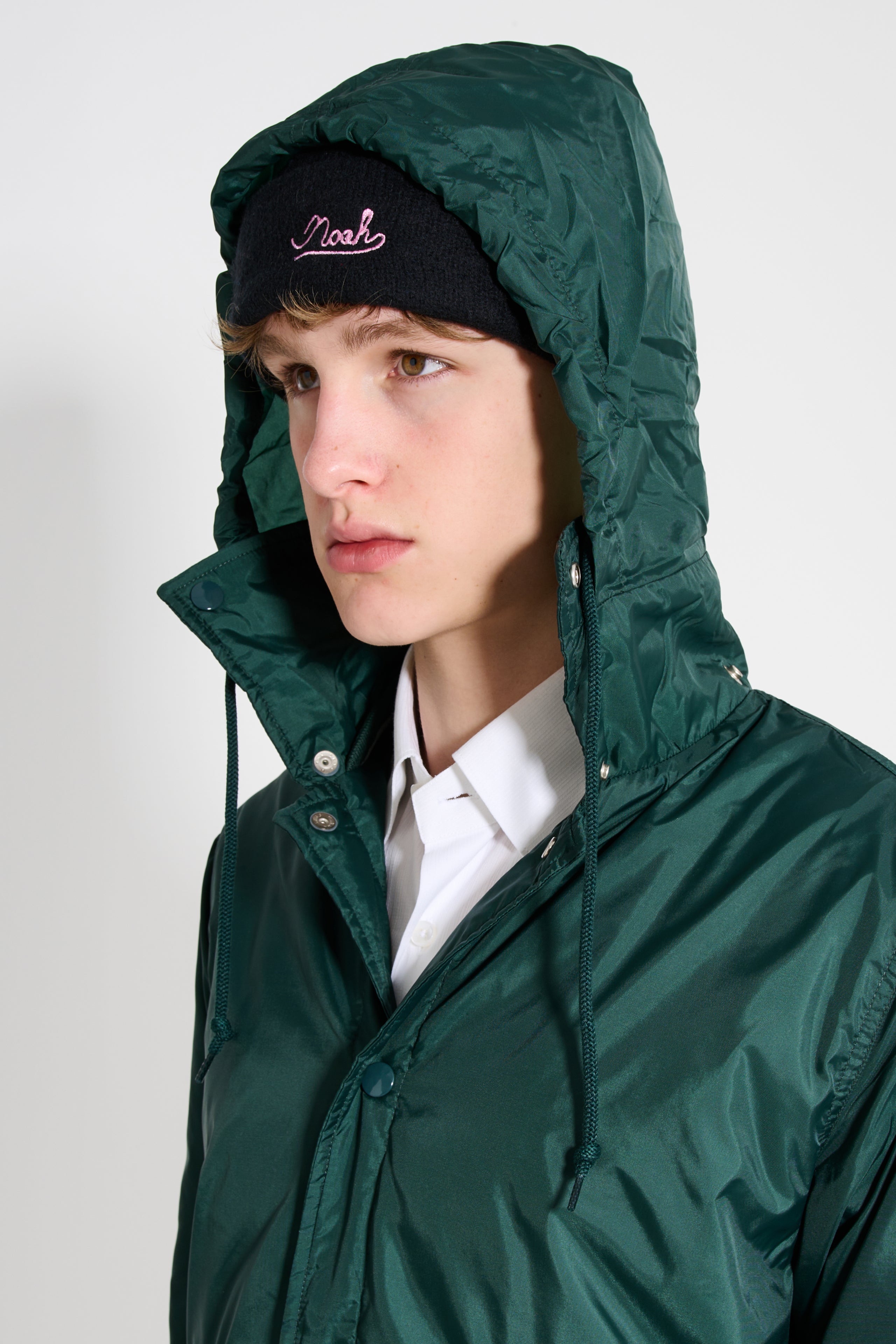 Noah Hooded Coaches Jacket Green