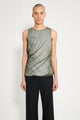 Olly Shinder Twisted Tank Green White