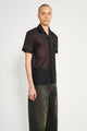 Olly Shinder Sheer Army Shirt With Cordura Yoke Black