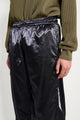 Olly Shinder Wet Look Nylon Split Jogger Black