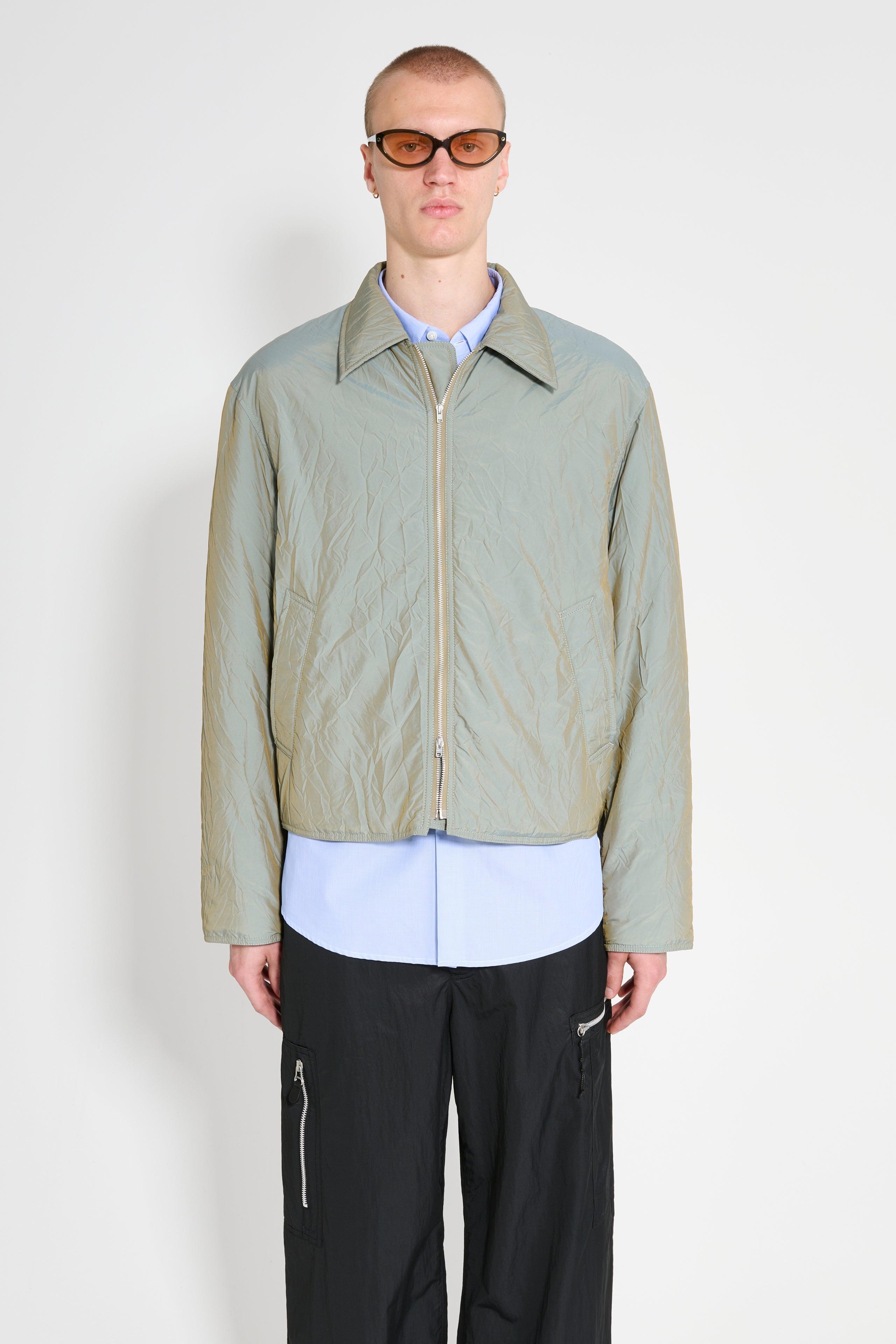 Our Legacy Slight Jacket Shining Olive Crinkle Solaro