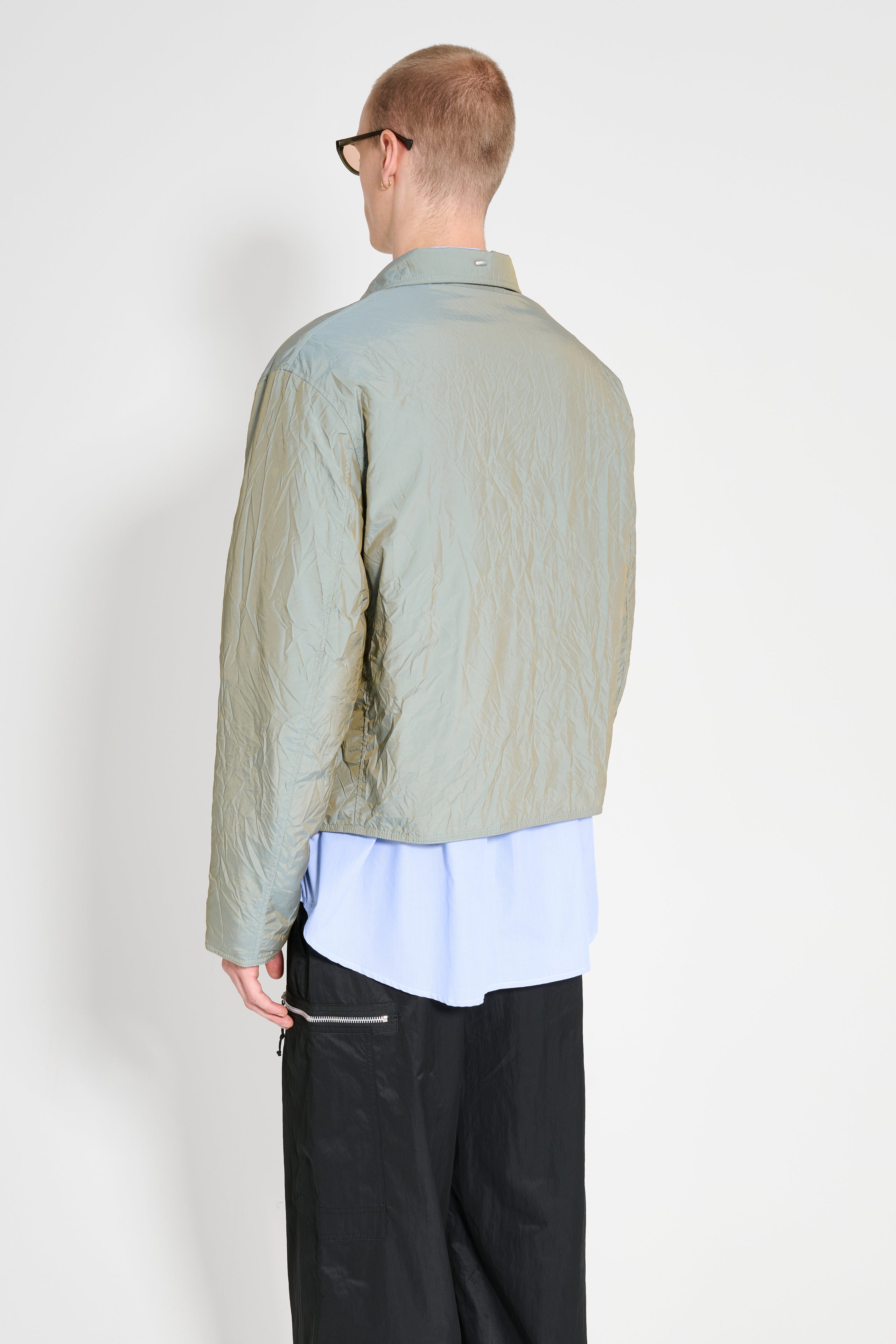 Our Legacy Slight Jacket Shining Olive Crinkle Solaro