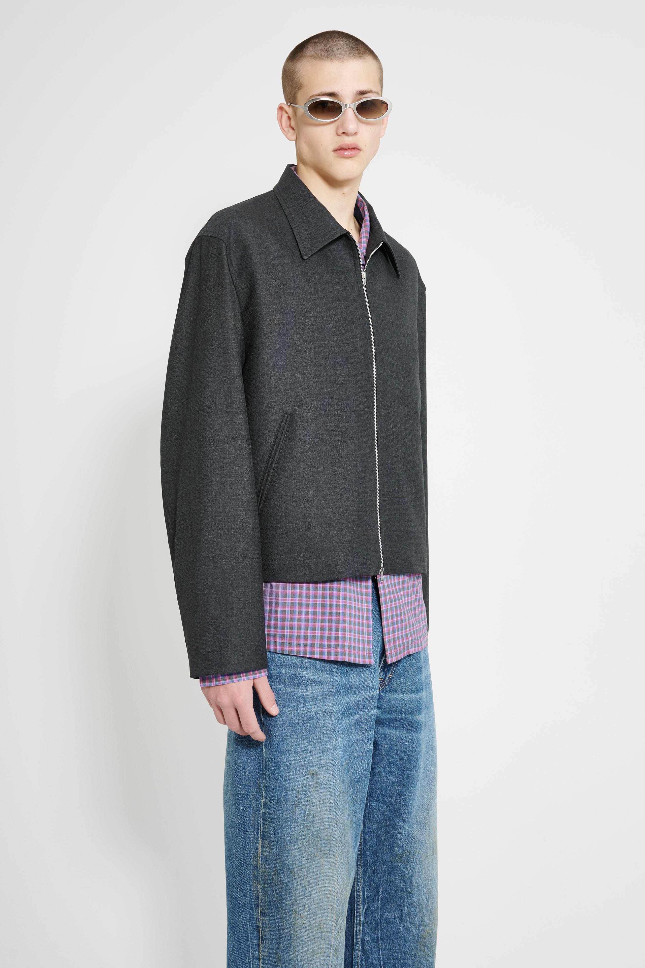 Our Legacy Mini Jacket Premium Charcoal Office Wool