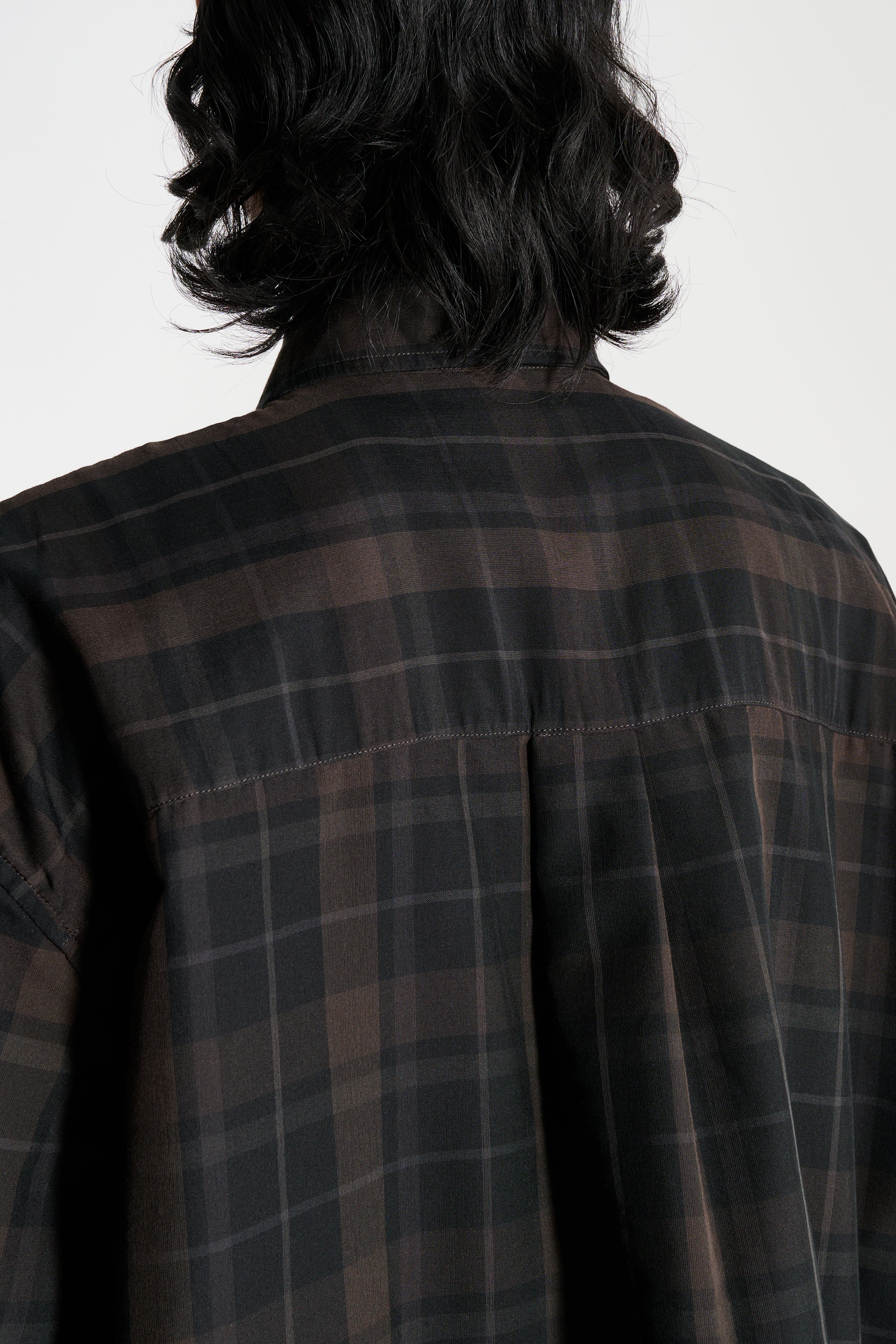 Our Legacy Borrowed Shirt Black Sheer Shadow Check