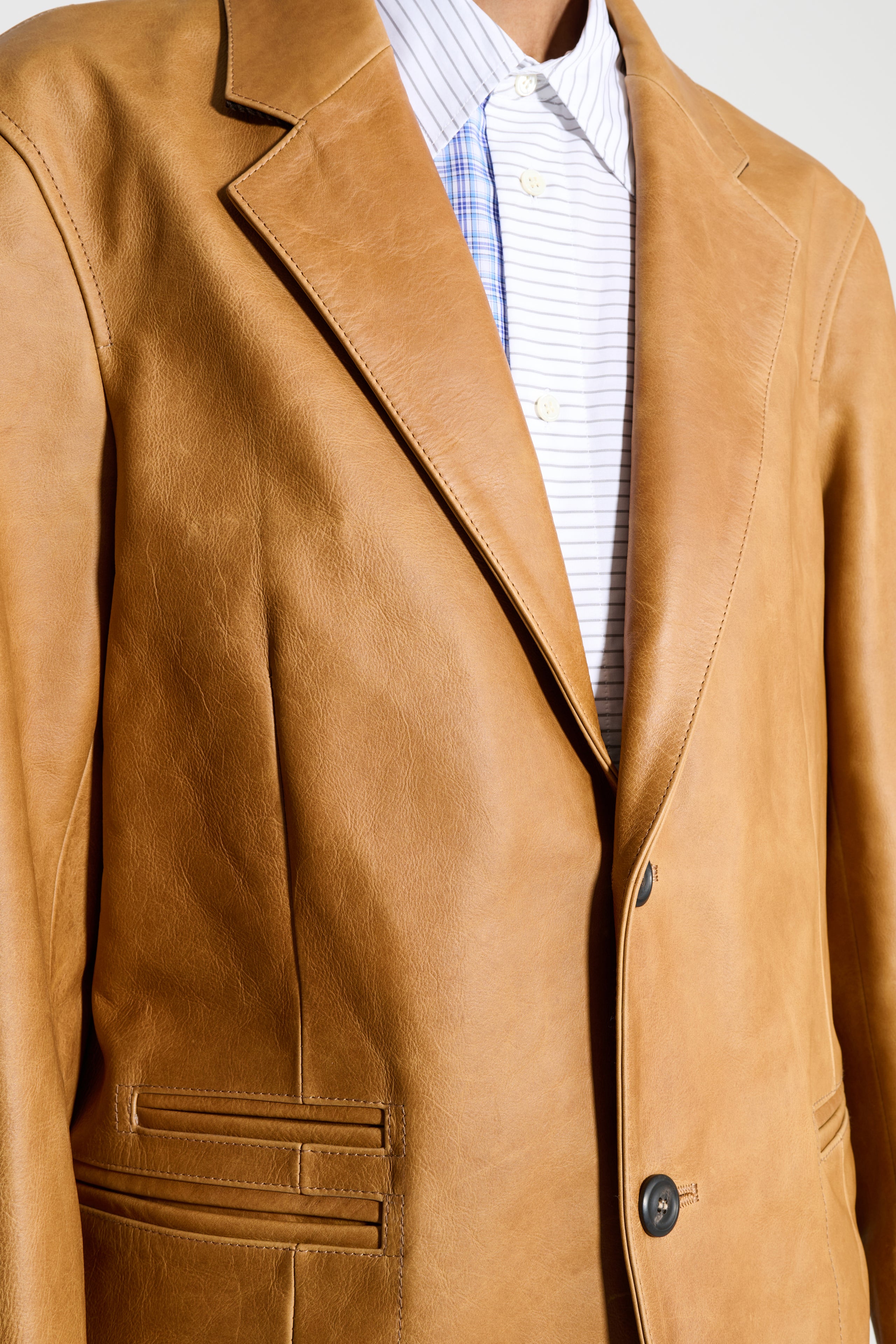 Our Legacy Opening Blazer Burnt Sugar Leather