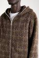Our Legacy Full Zip Hood Dorf Check Hairy Wool