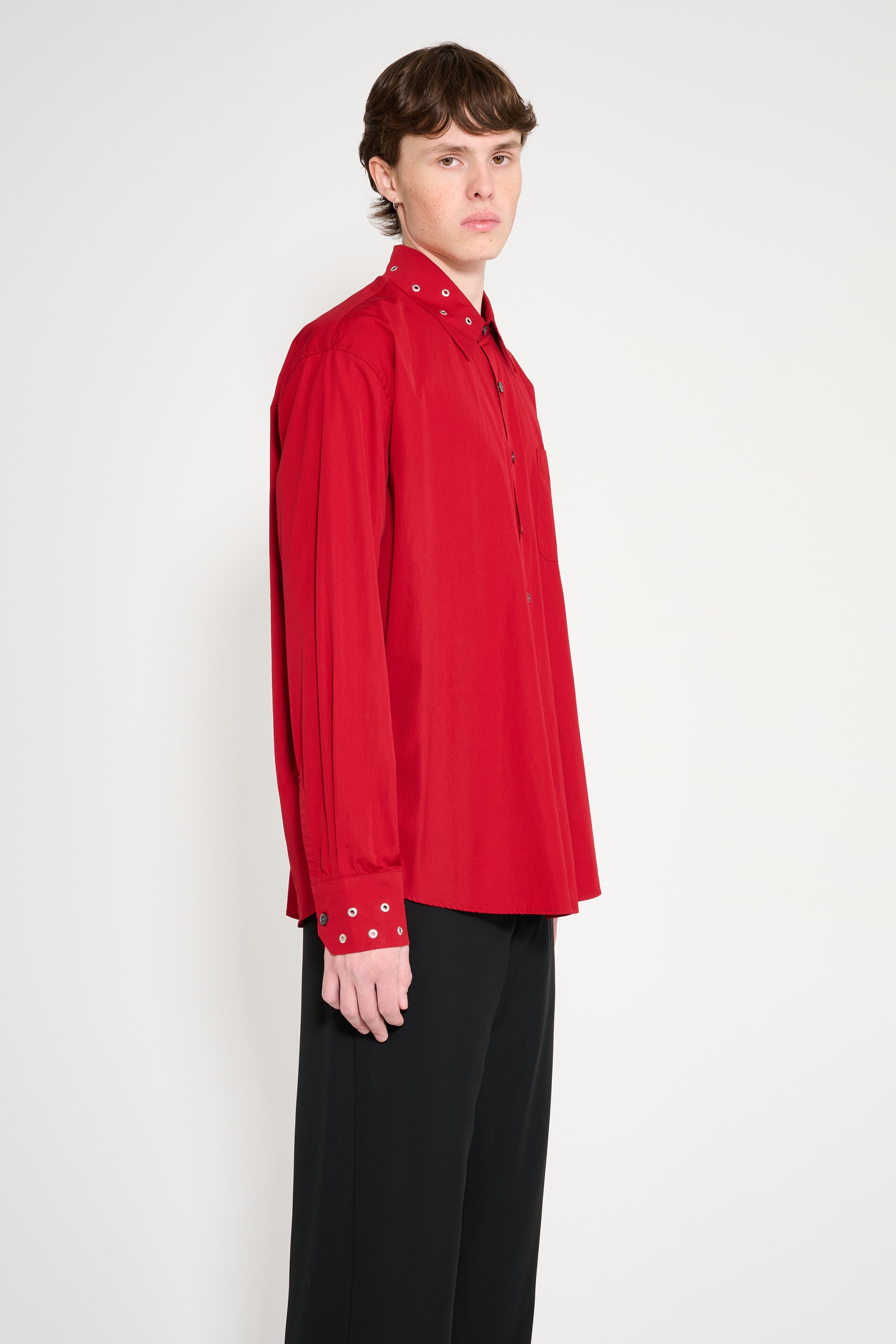 Our Legacy Above Shirt Lipstick Red Super Poplin