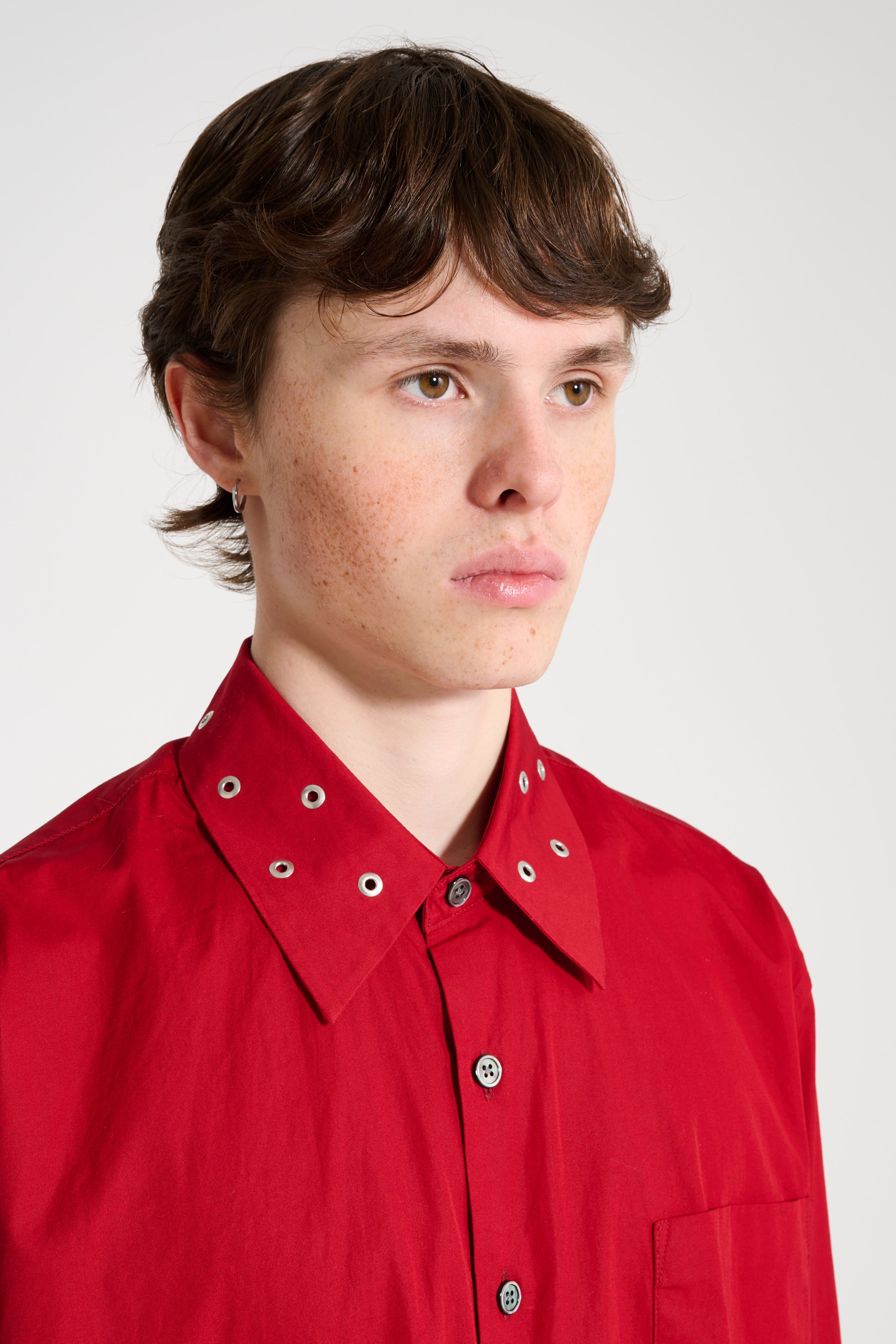 Our Legacy Above Shirt Lipstick Red Super Poplin