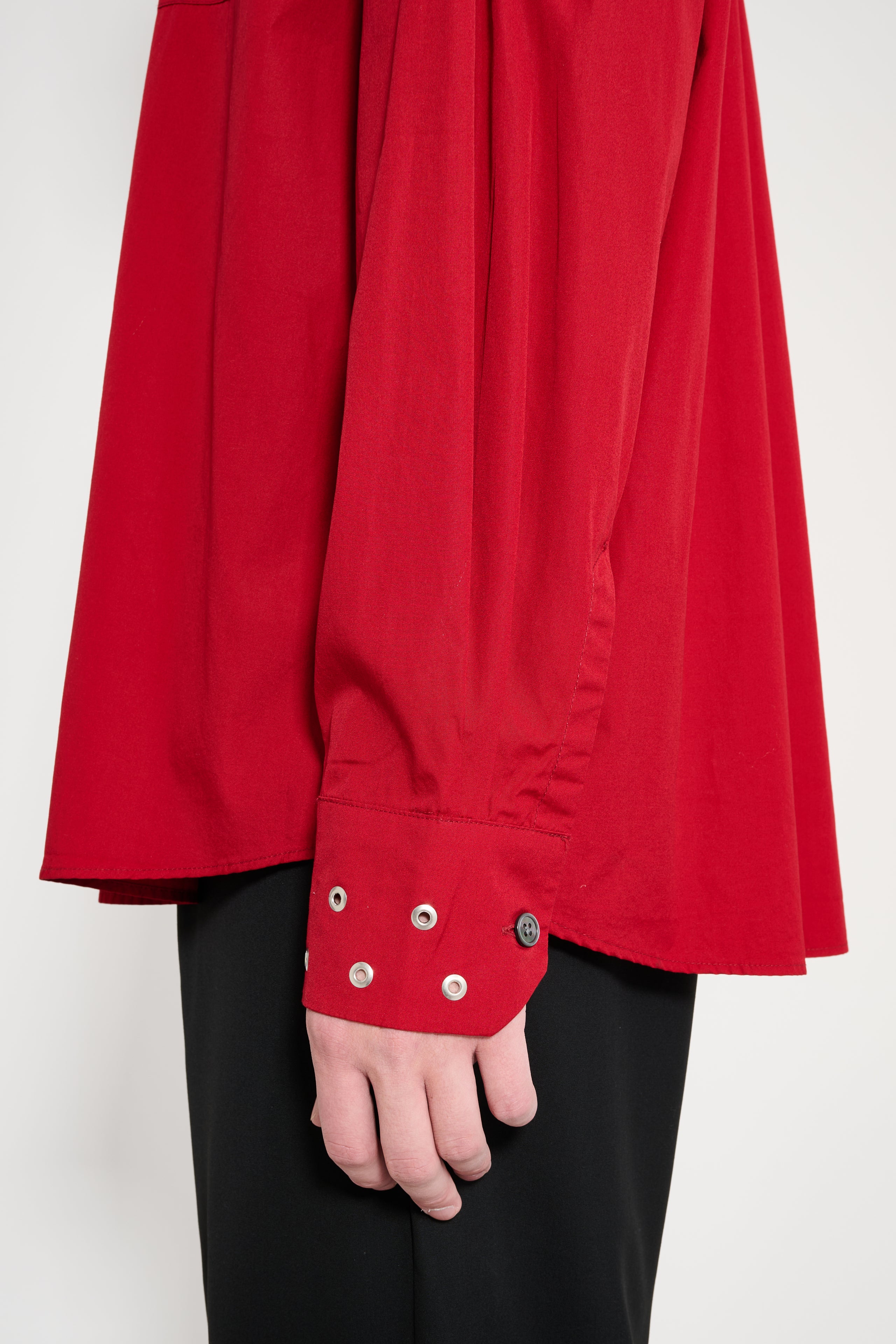 Our Legacy Above Shirt Lipstick Red Super Poplin