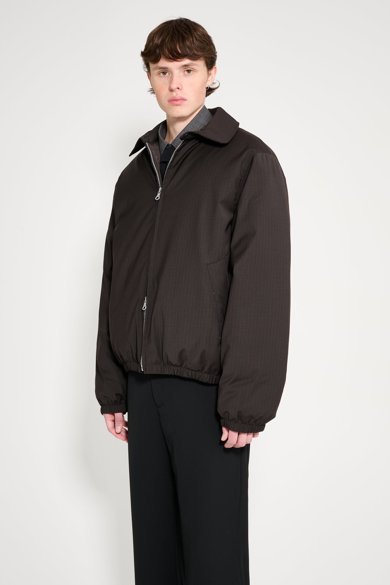 Our Legacy Avenue Puffa Churchill Stripe Membrane Wool