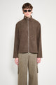 Our Legacy Shrunken Fullzip Polo Brown Sparse Buckle Weave