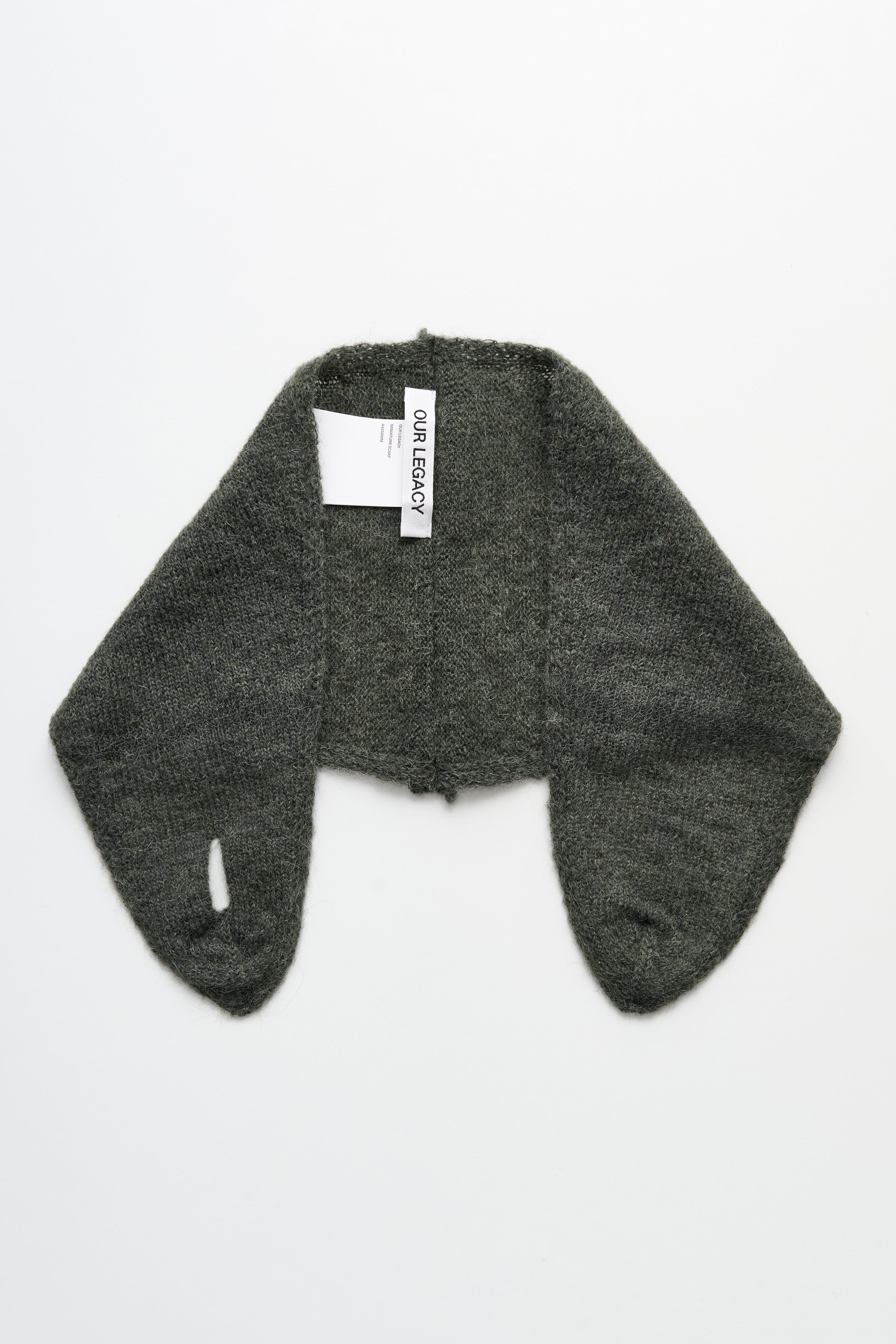 Our Legacy Miniature Scarf Moss Green Fuzzy Alpaca