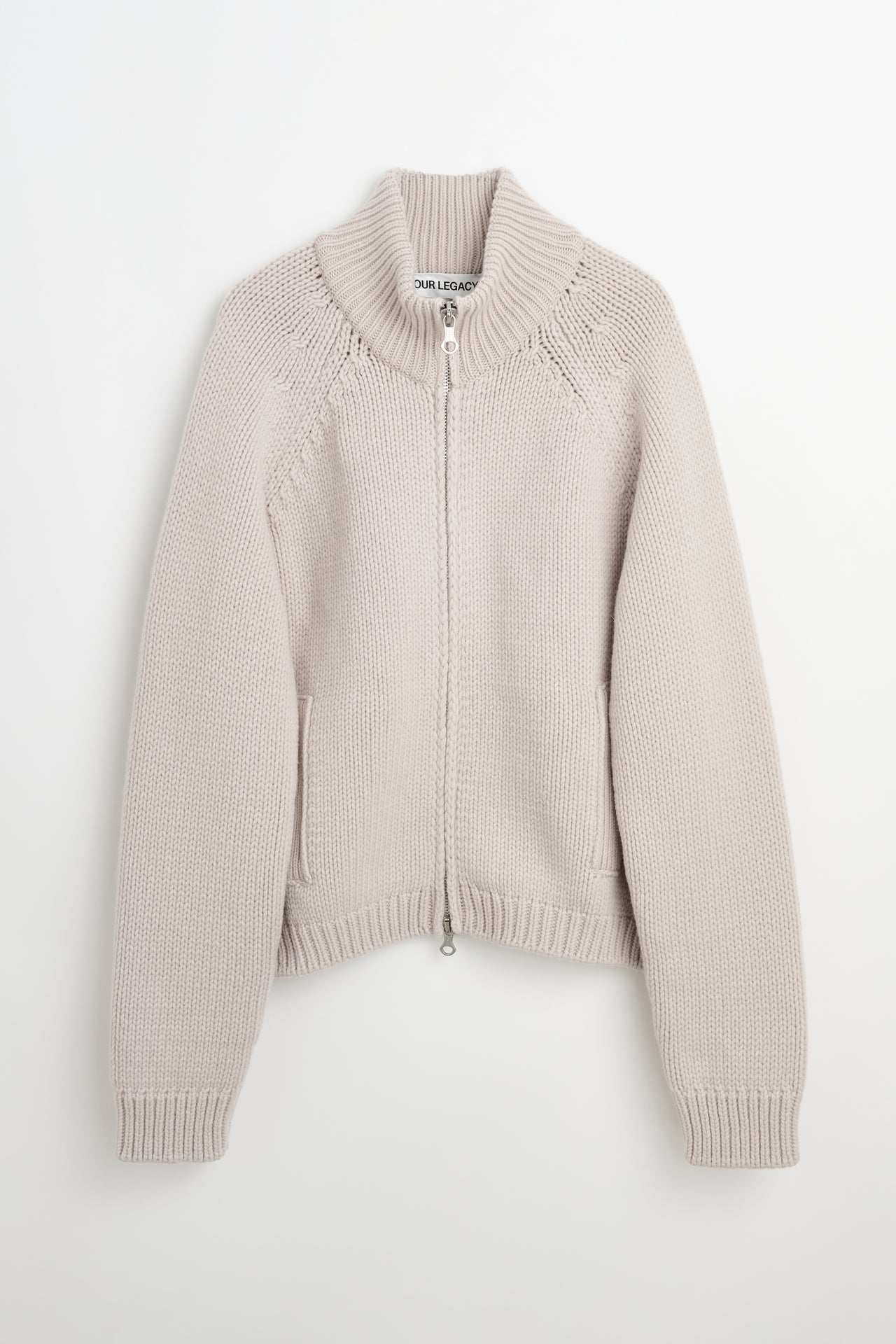 Our Legacy Ultra Zip Cardigan Bone Low Twist Merino