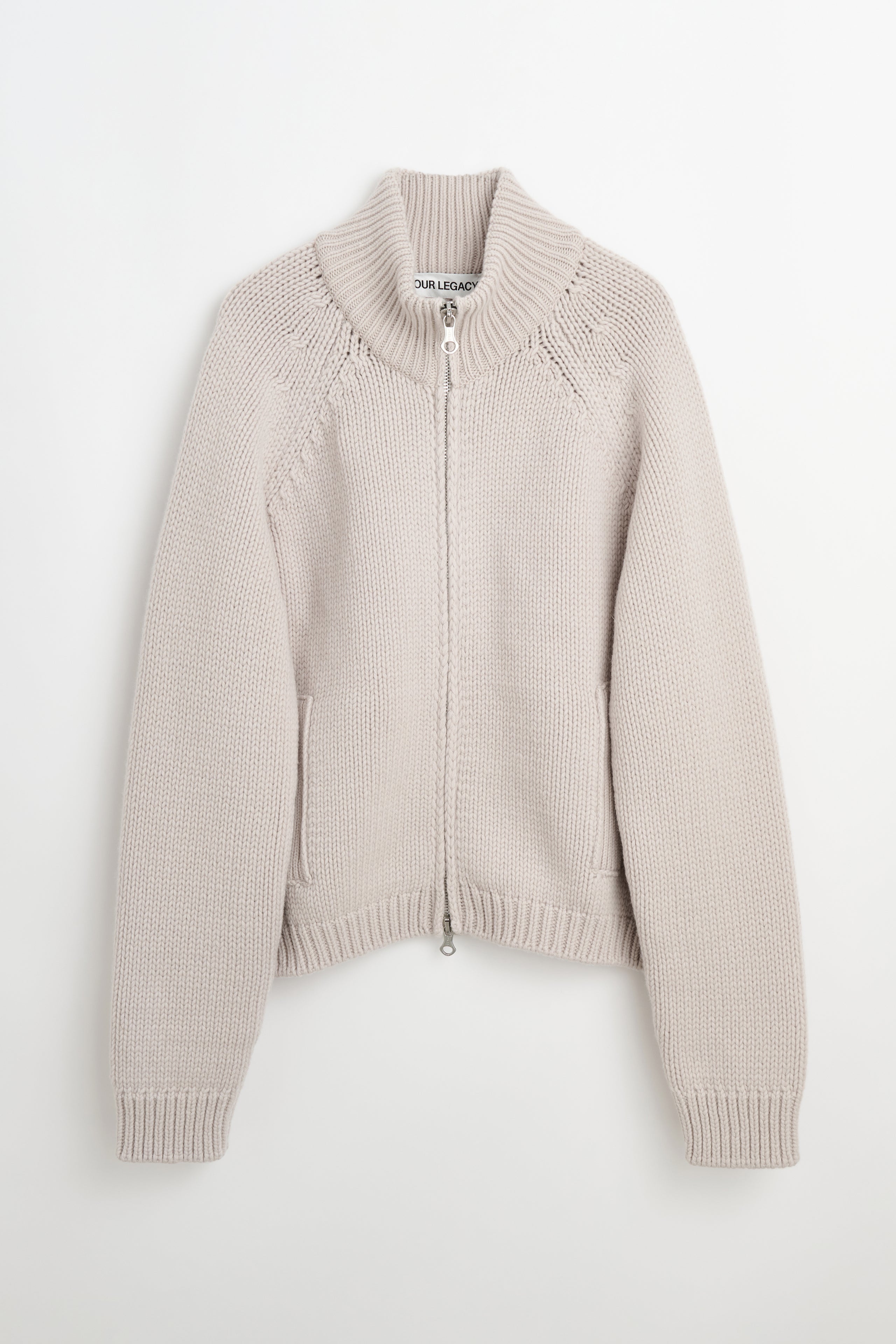Our Legacy Ultra Zip Cardigan Bone Low Twist Merino