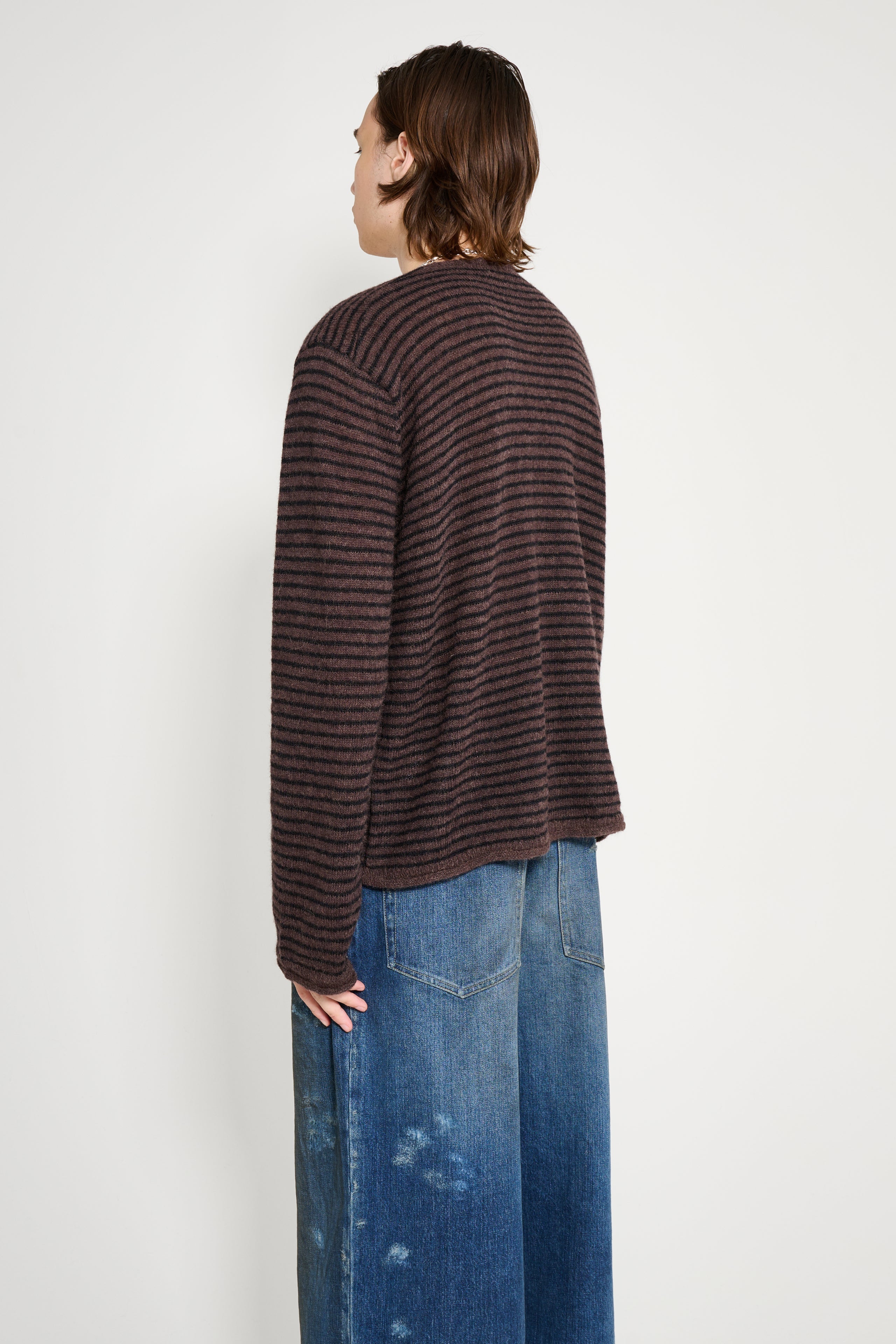 Our Legacy Rigid Popover Dirt Stripe Fuzzy Alpaca