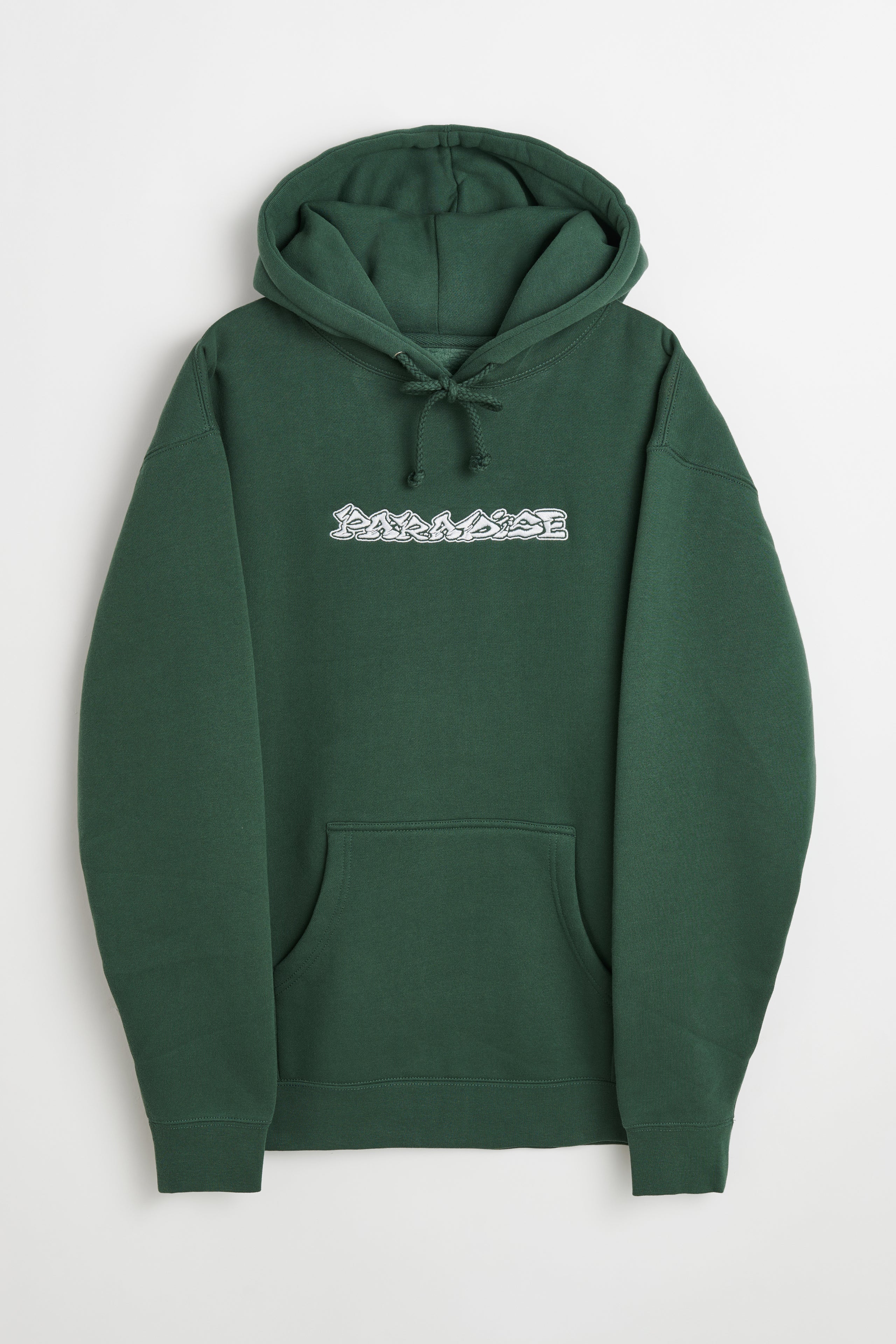 Paradise Dystopia Embroidered Hooded Sweatshirt Green