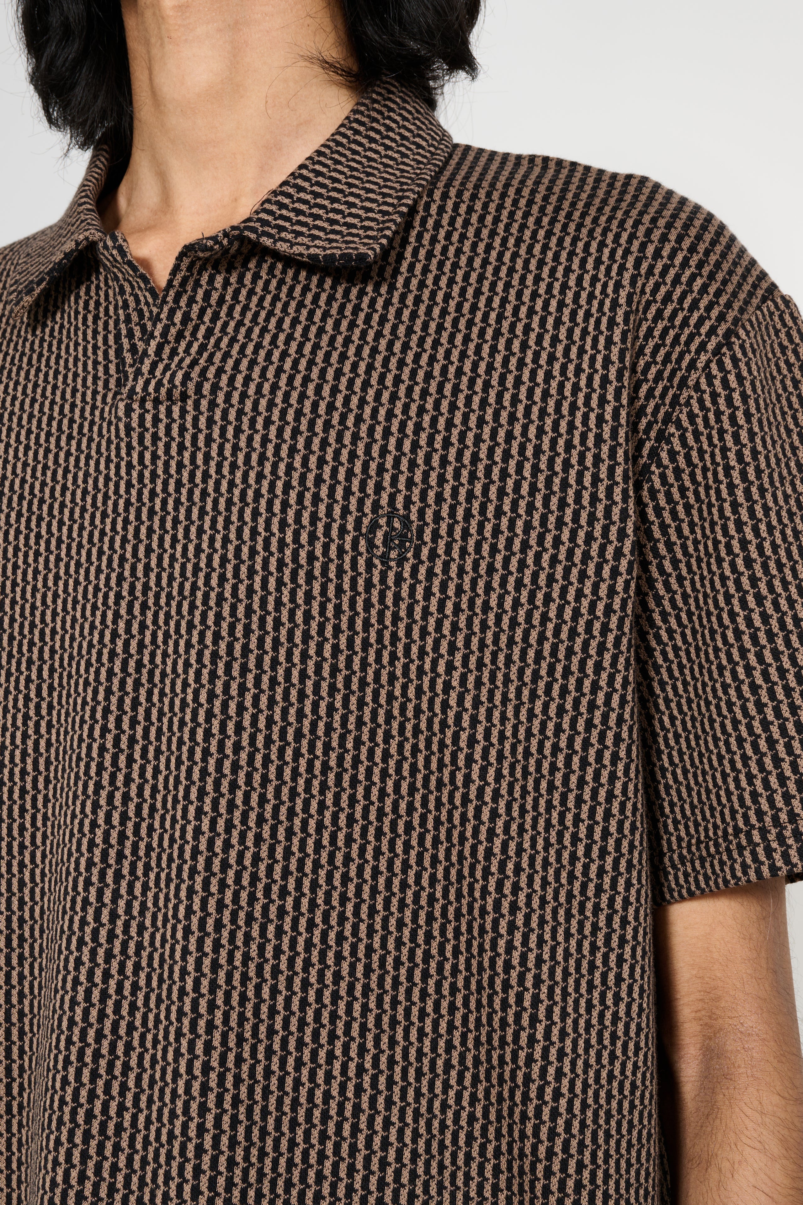 Polar Skate Co. Serge Polo Shirt Bouclé Brass / Black