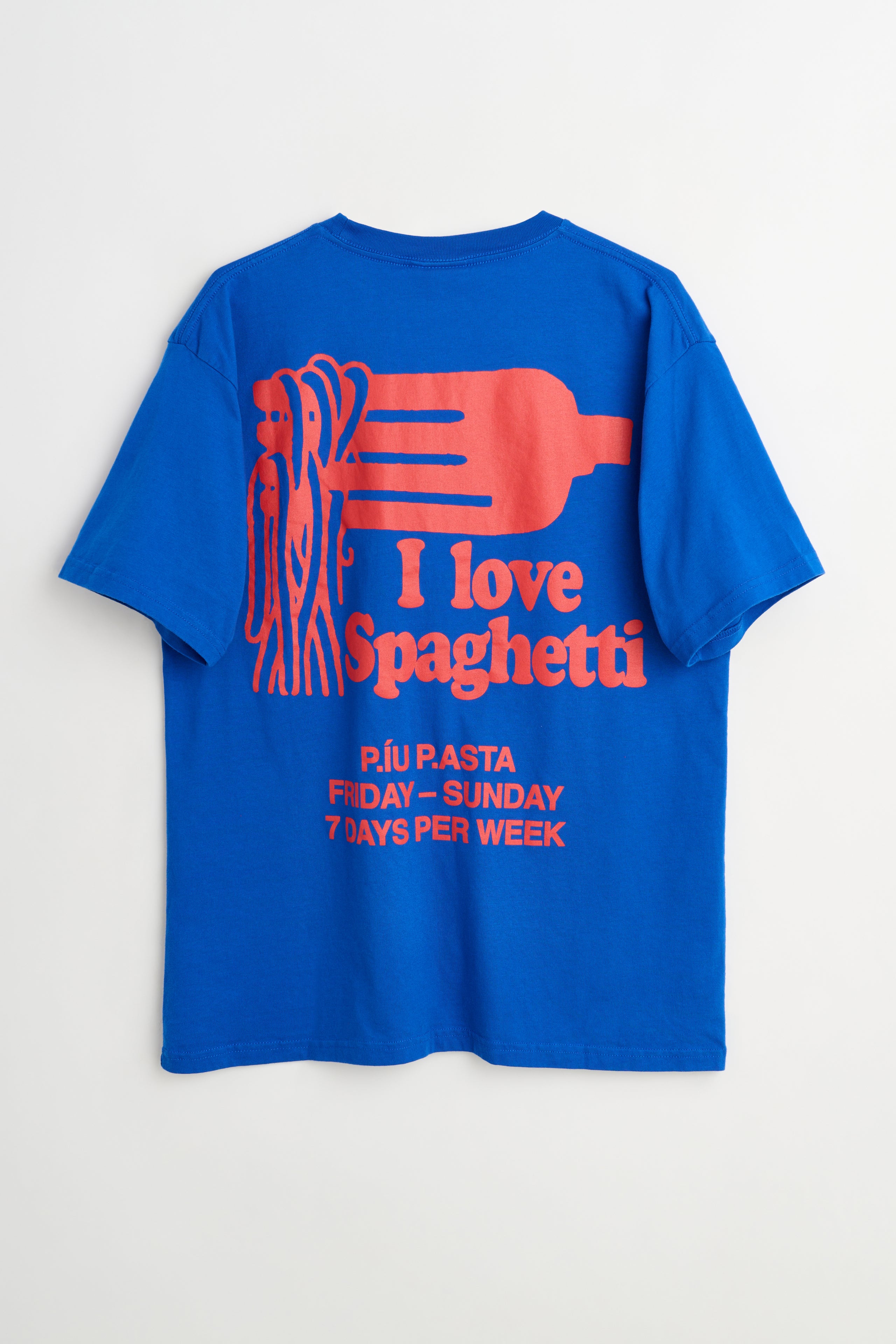 Public Possession I Love Spaghetti T-shirt Bright Blue