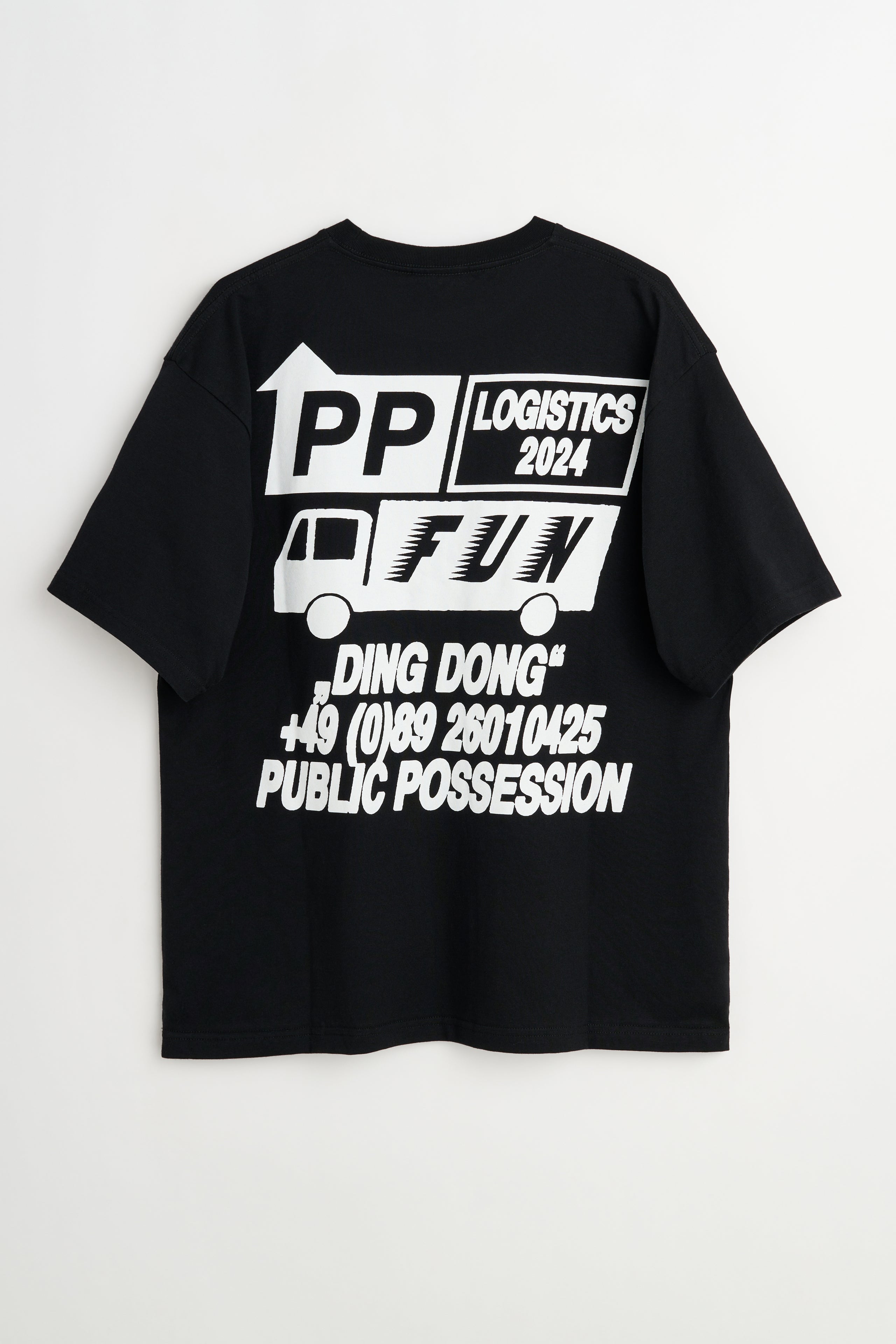 Public Possession P.P. Logistik T-shirt Anthracite Black