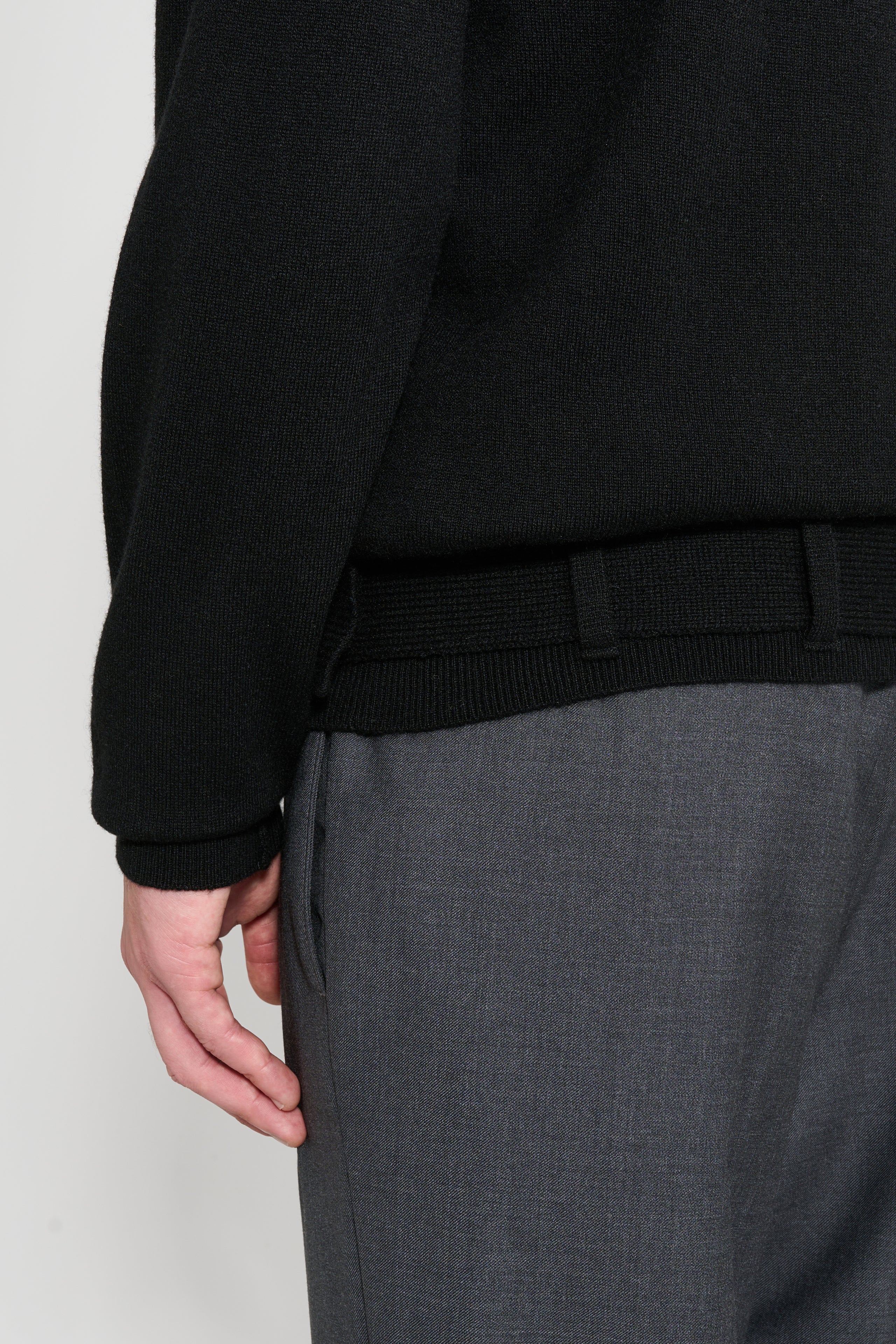 Random Identities Belted Cashmere Sweater Knit Black