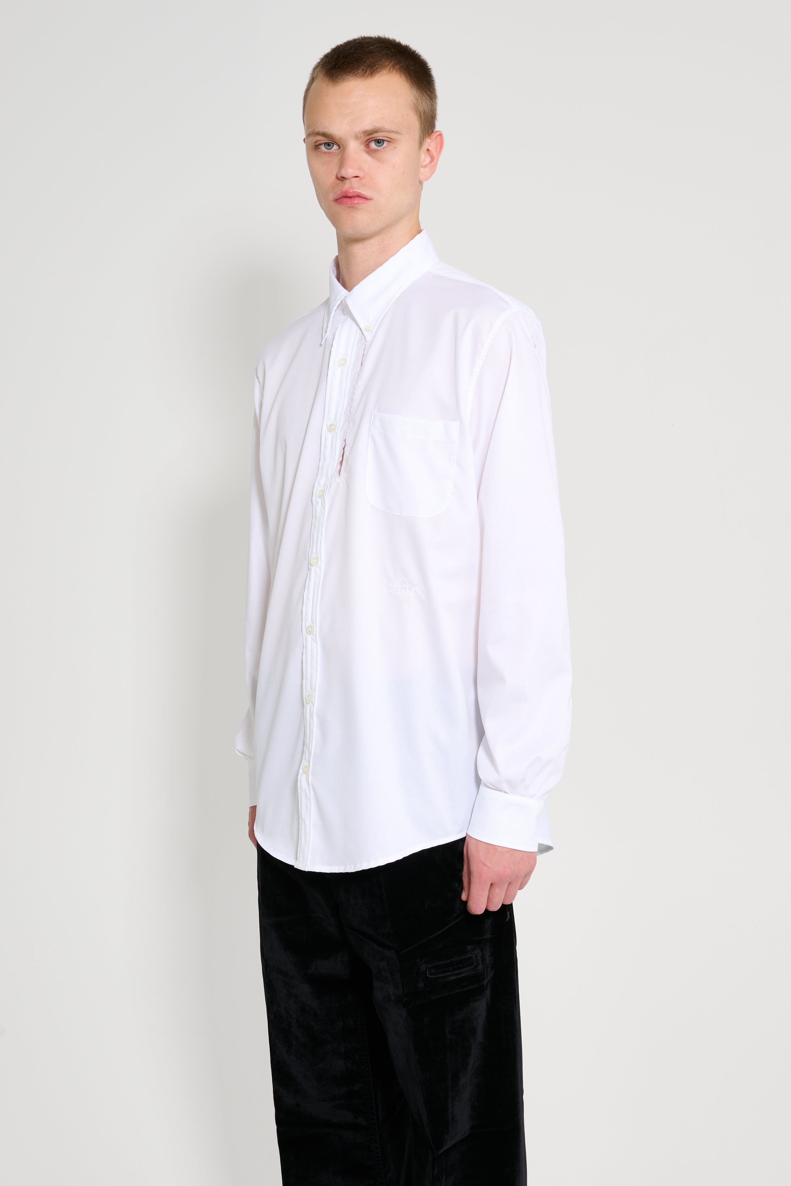 Random Identities Cut-Out Shirt White