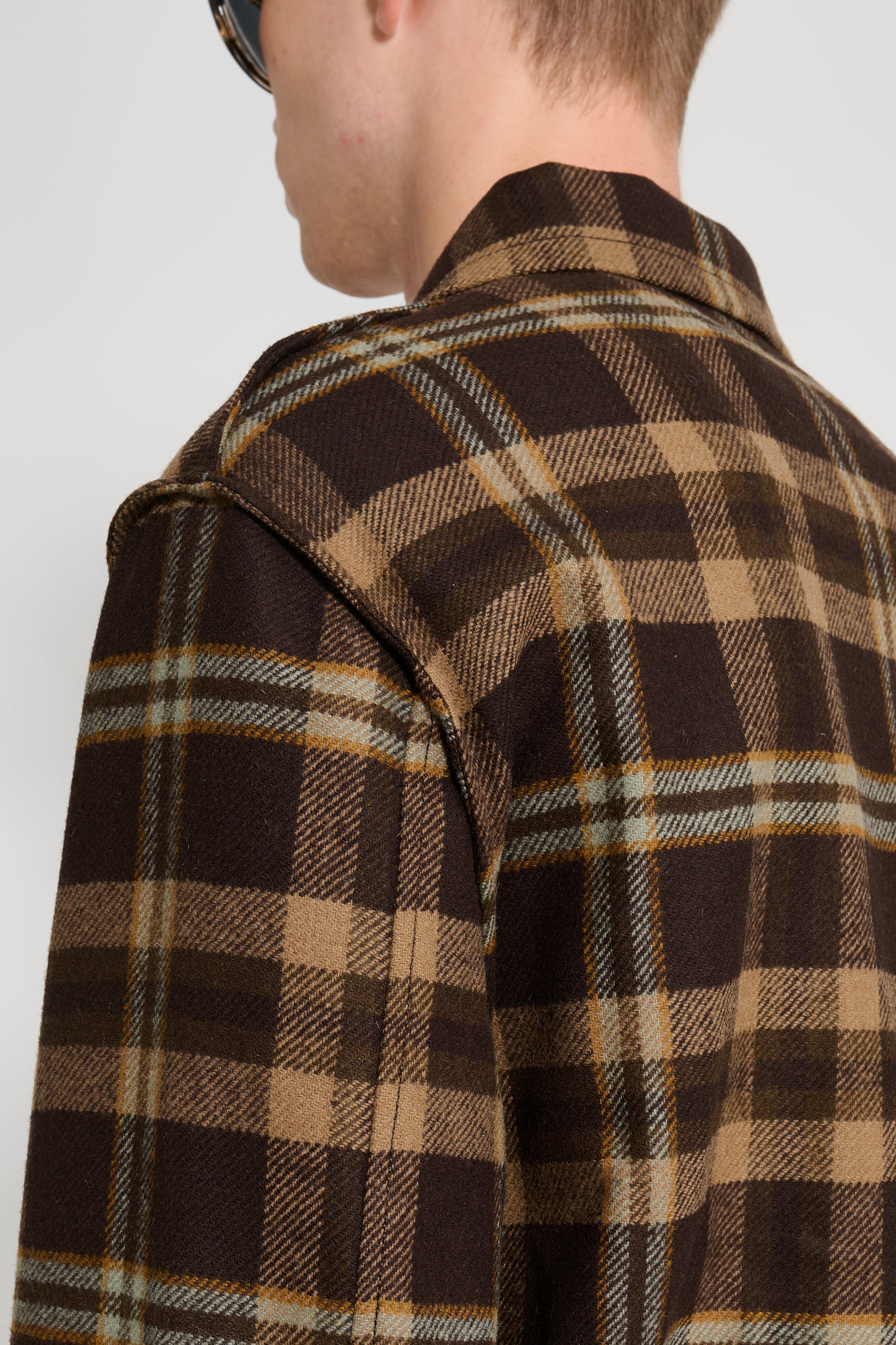 Random Identities Tartan Simmo Vintage Zip Up Blouson Brown