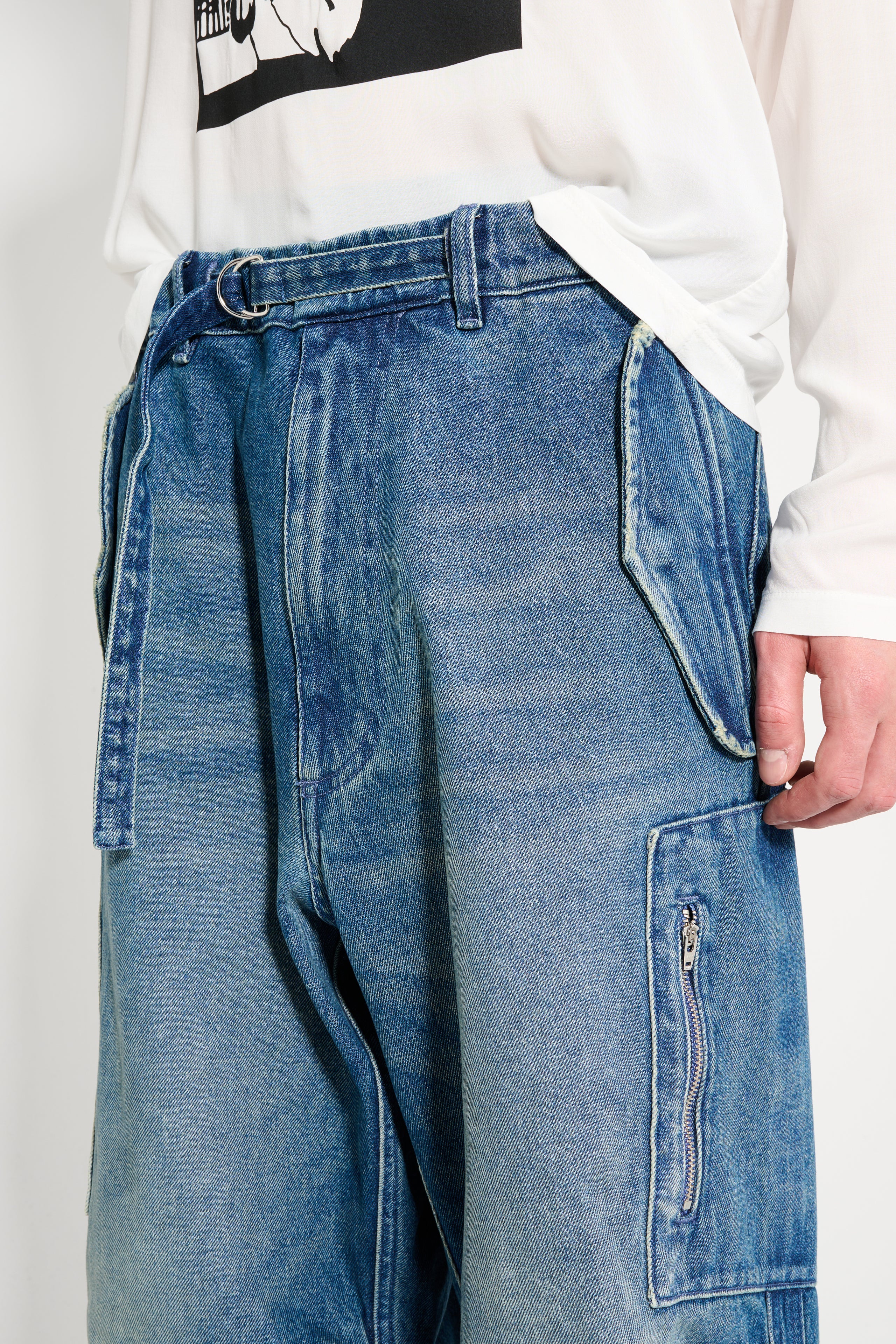 Random Identities Washed Denim Berlin Baggies Blue