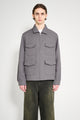 Random Identities Twill Long Jacket Grey