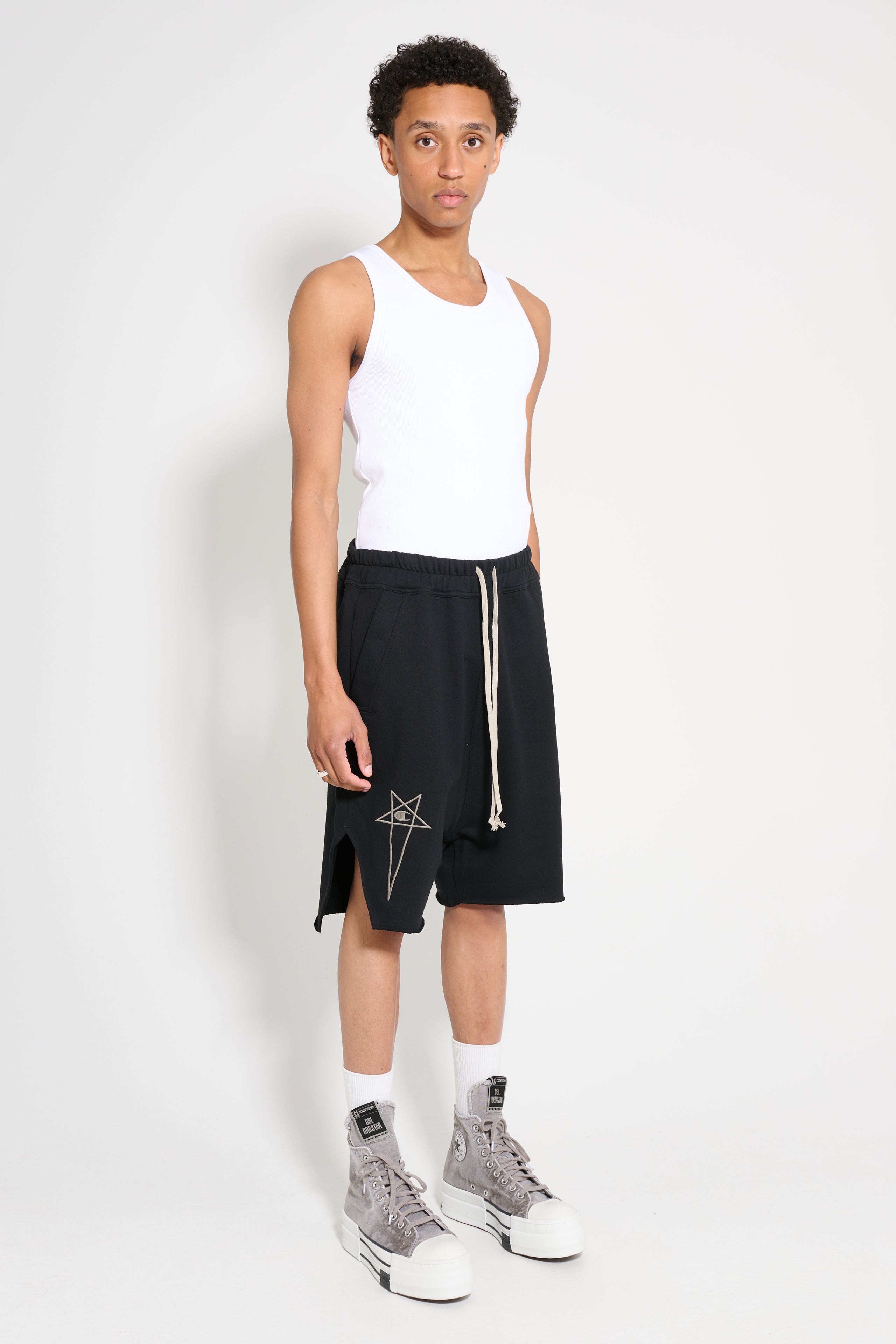 Rick Owens x Champion Beveled Pods Shorts Black